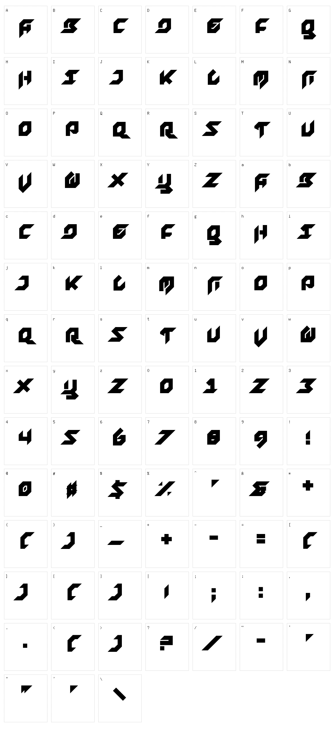 Foreplayer Character Set
