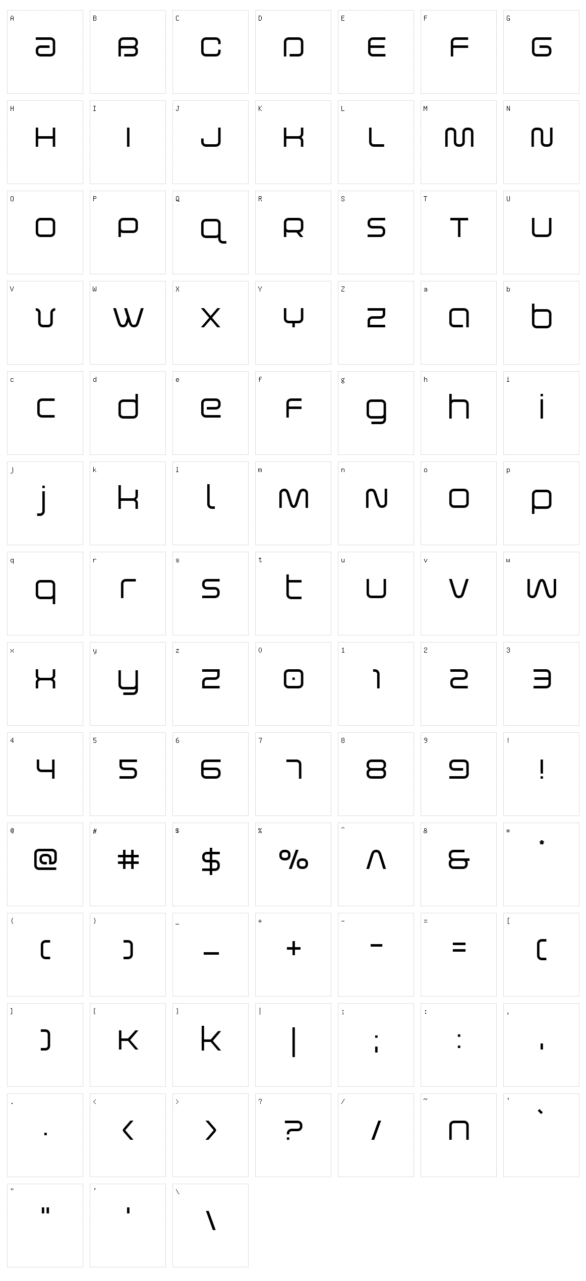 Fox on the Go Character Set