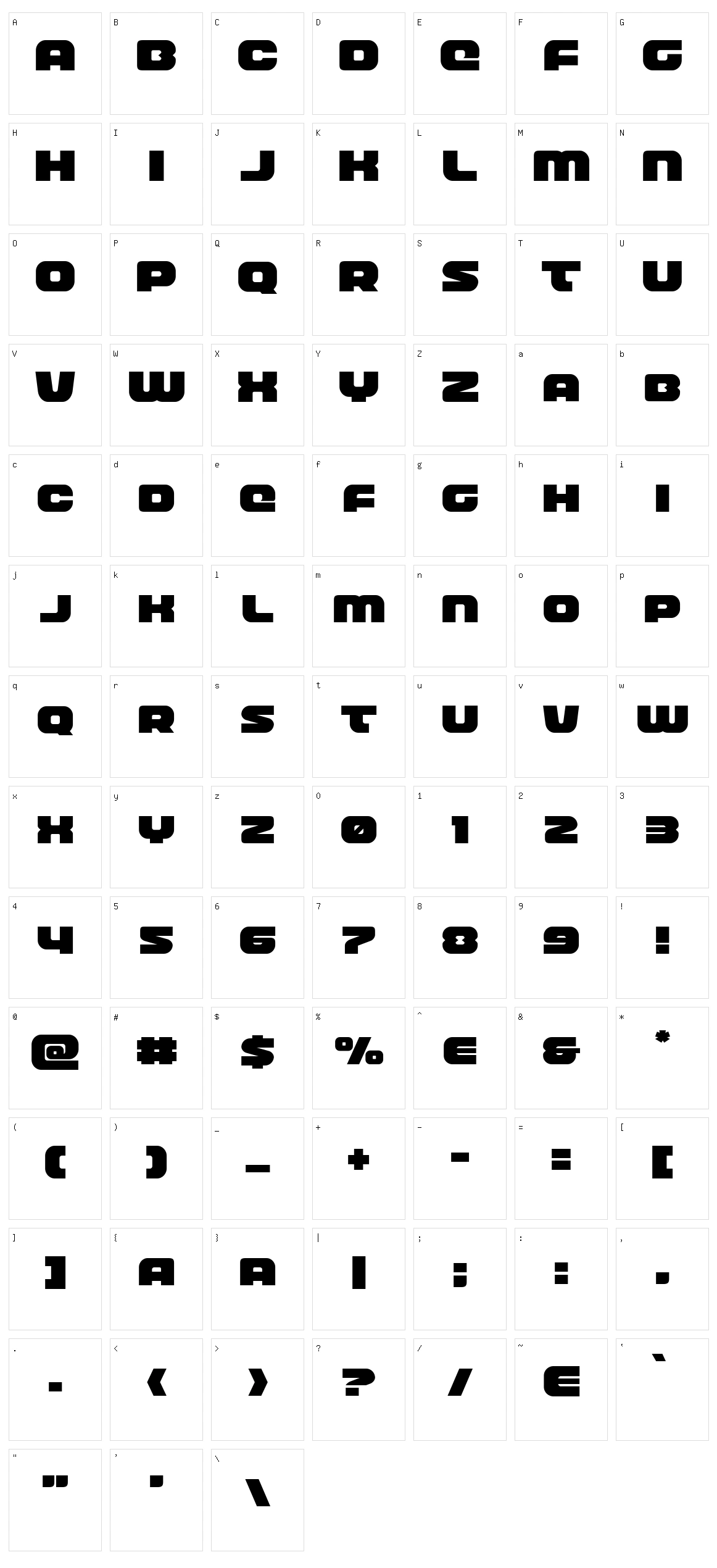 Front Runner Character Set