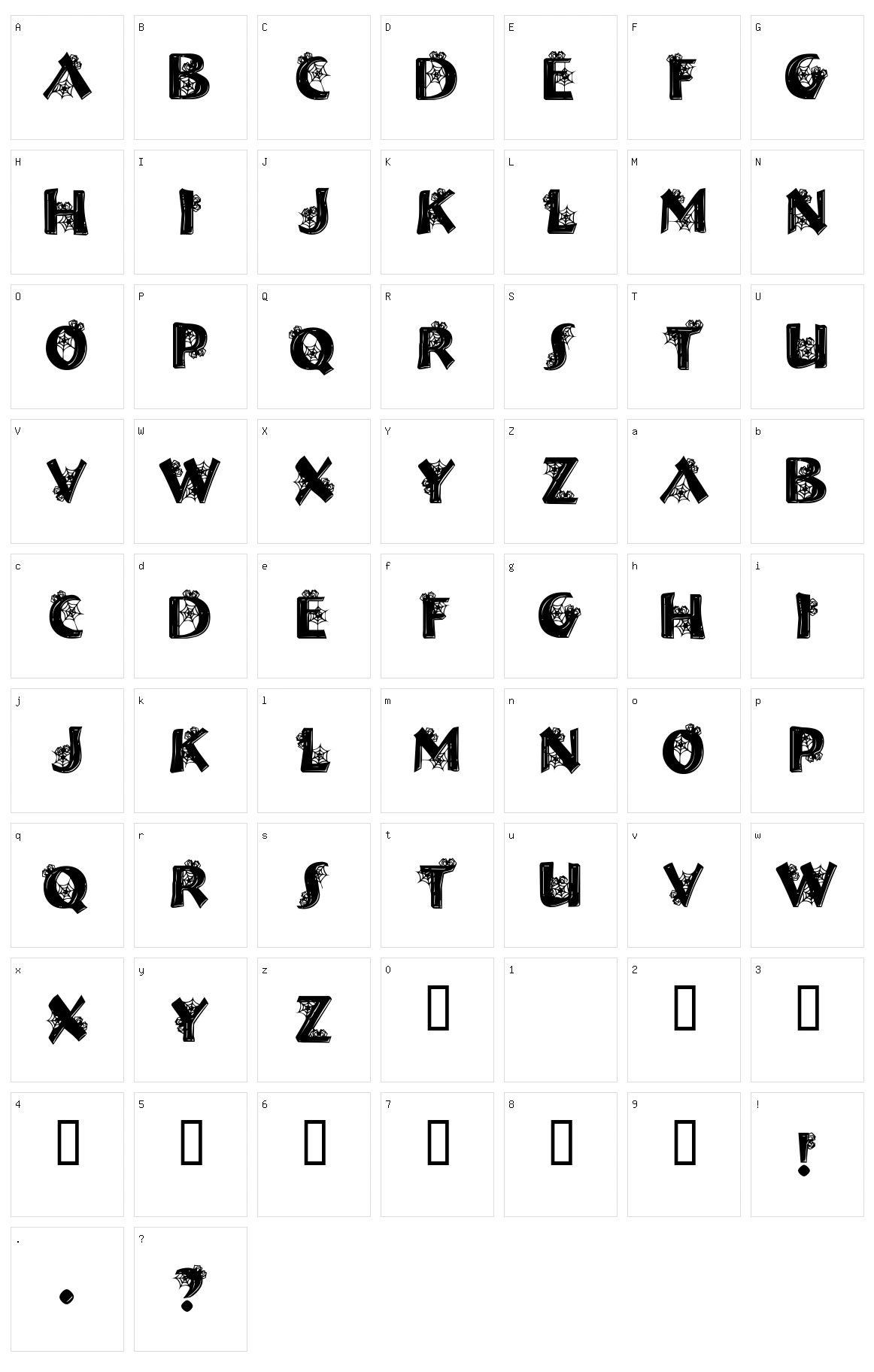 Halloween Spider Character Set