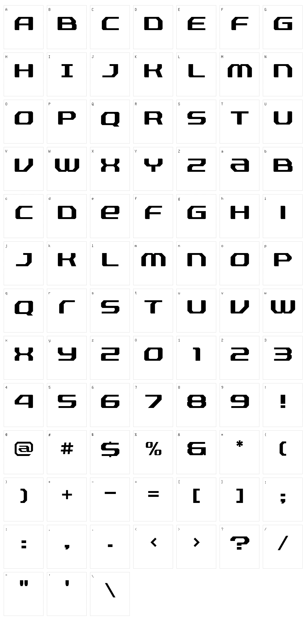 Fussion Character Set