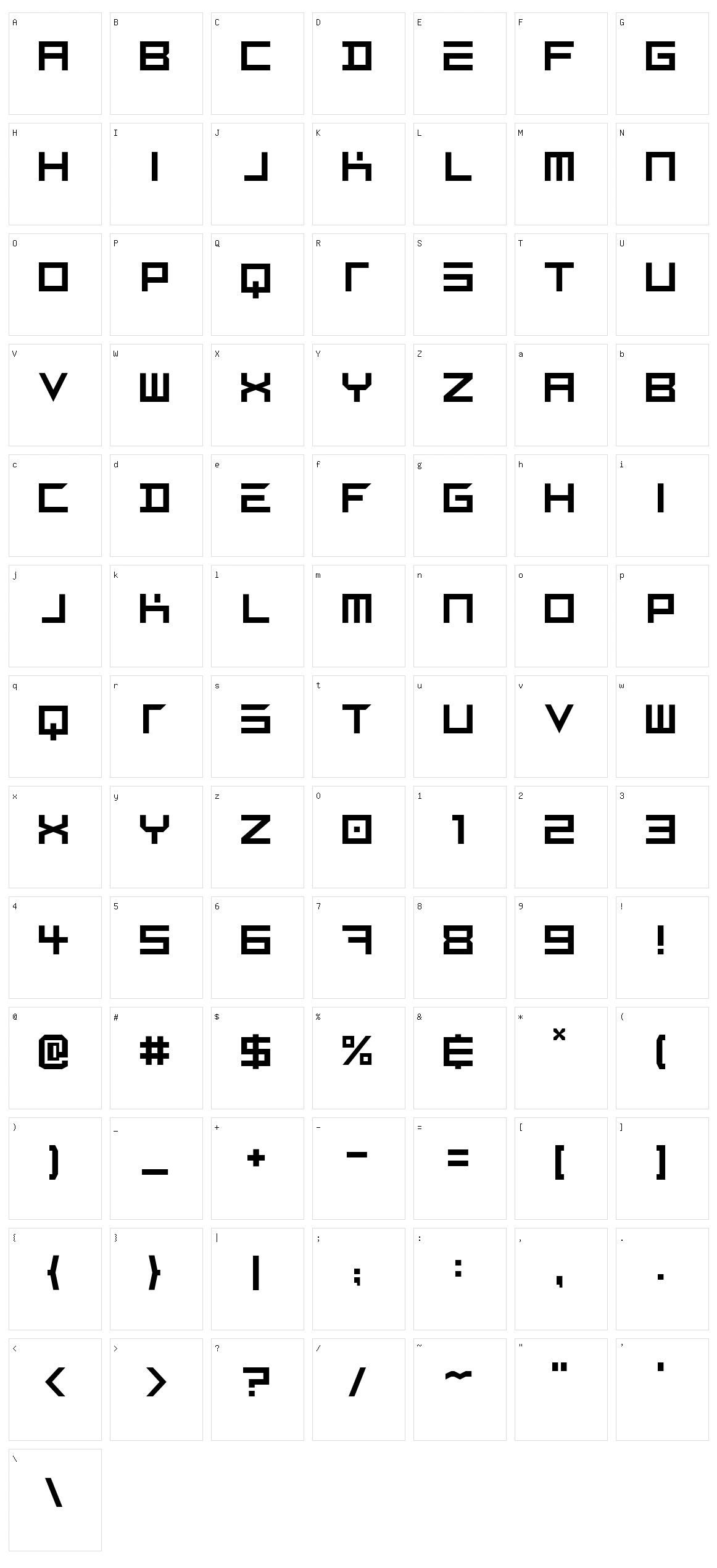 Futur Alumine Cre Character Set