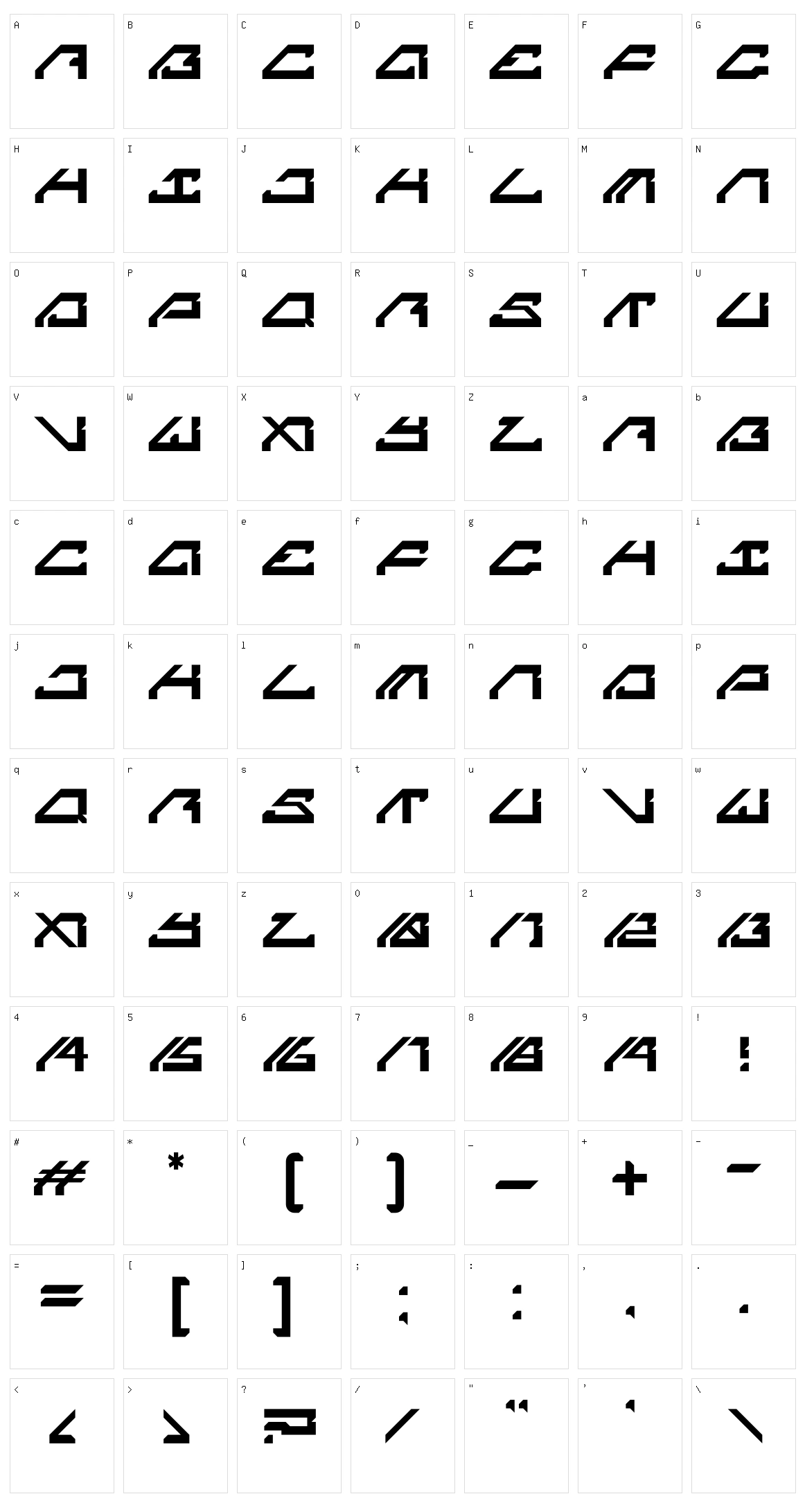 Future Corpo Character Set