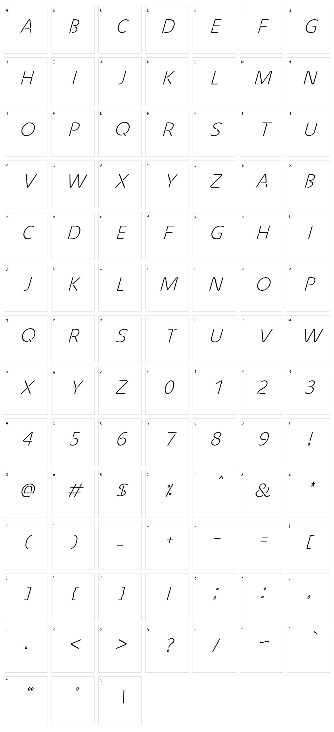 Future Light Character Set