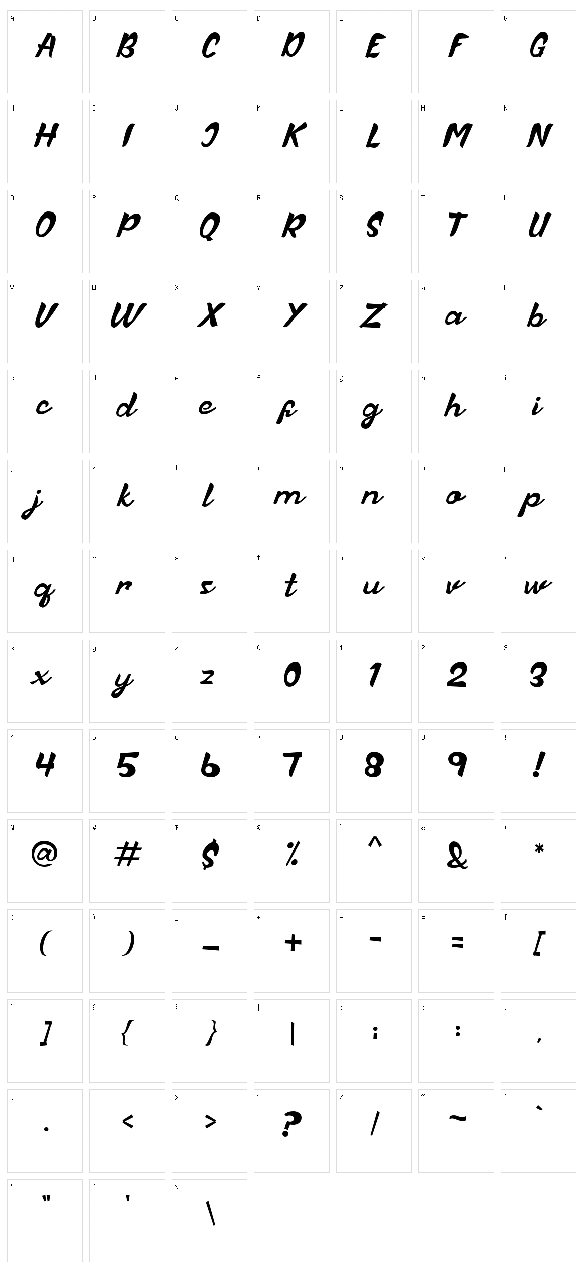Anttane Character Set