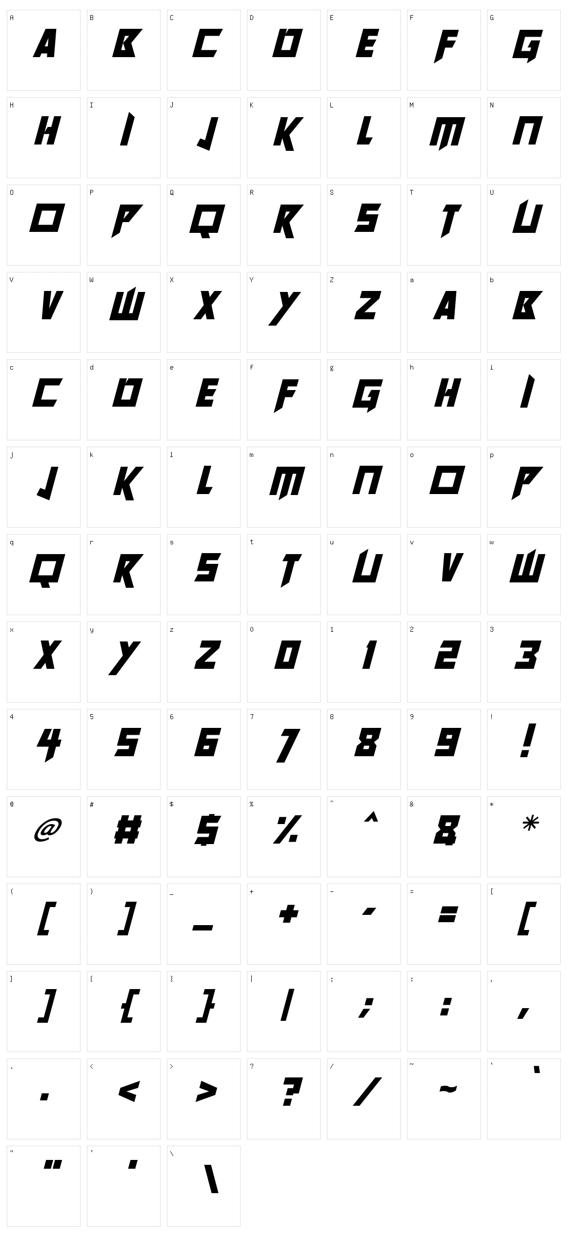 Future Worlds Character Set