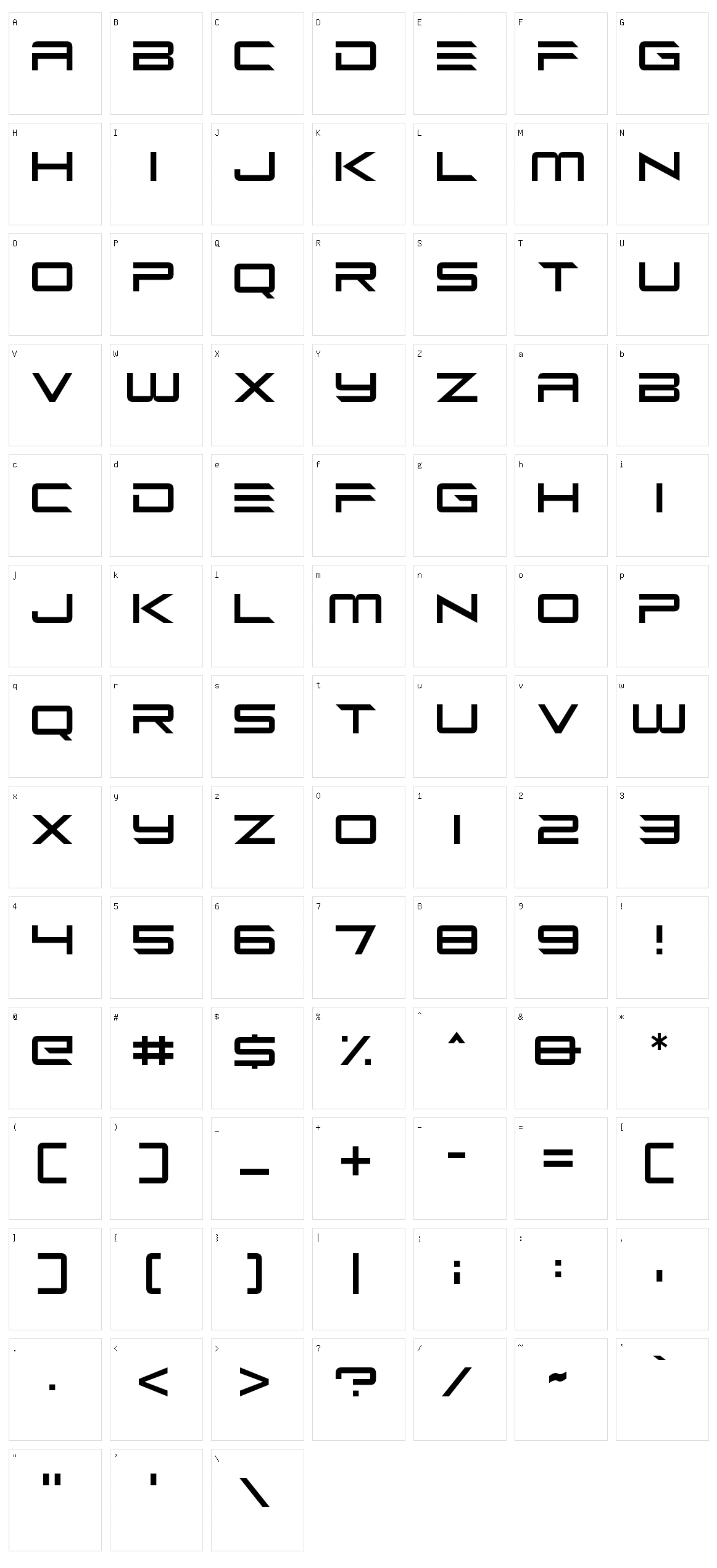 Future Z Character Set