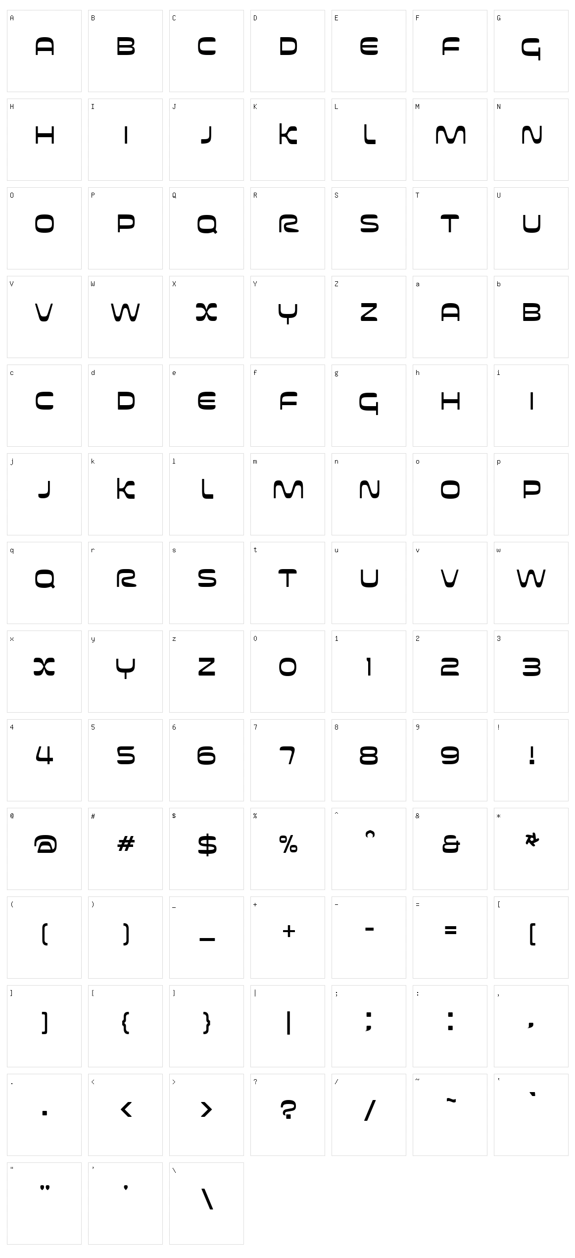 Futurespore Character Set