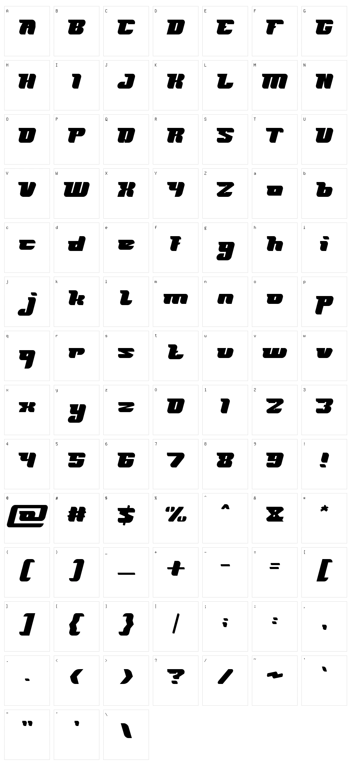 Futurism Character Set