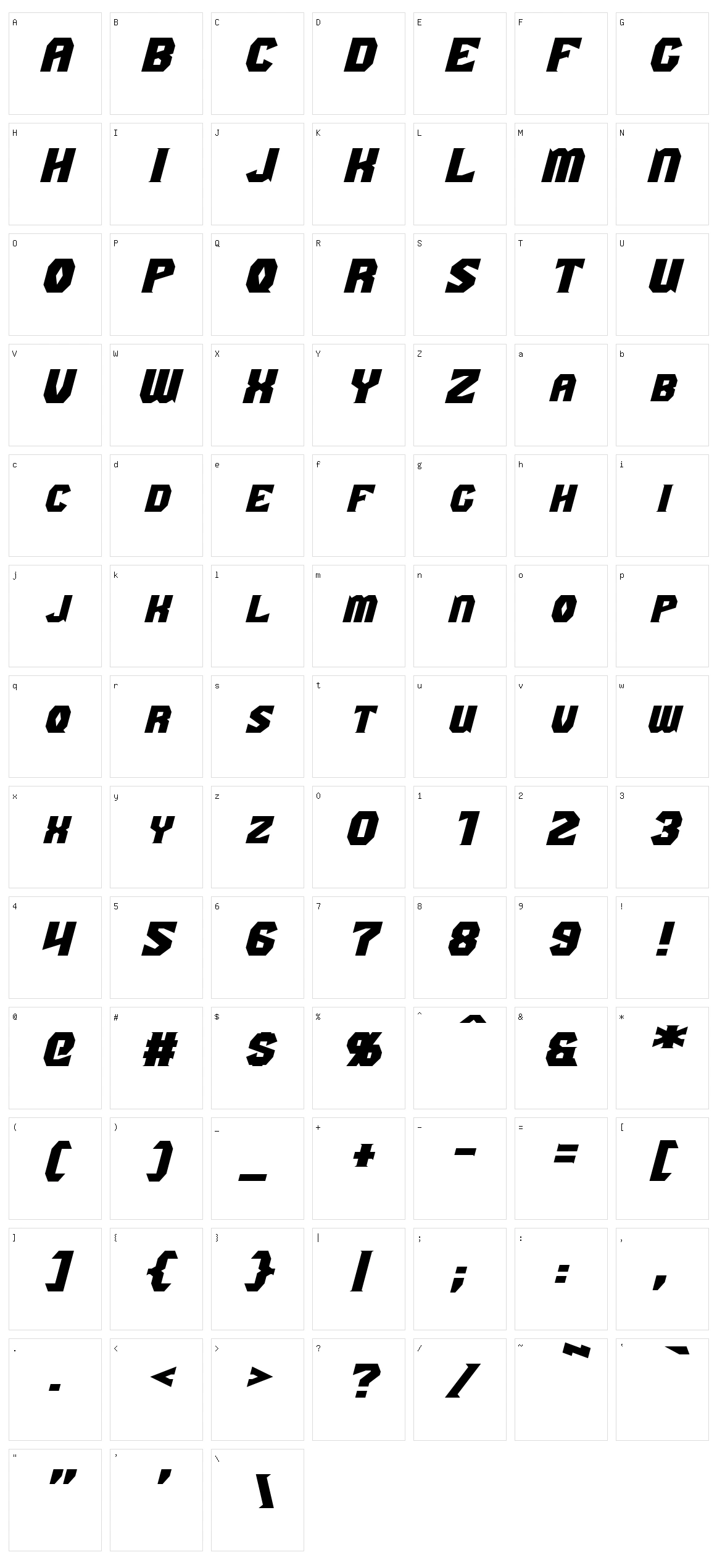 Gaiking Character Set