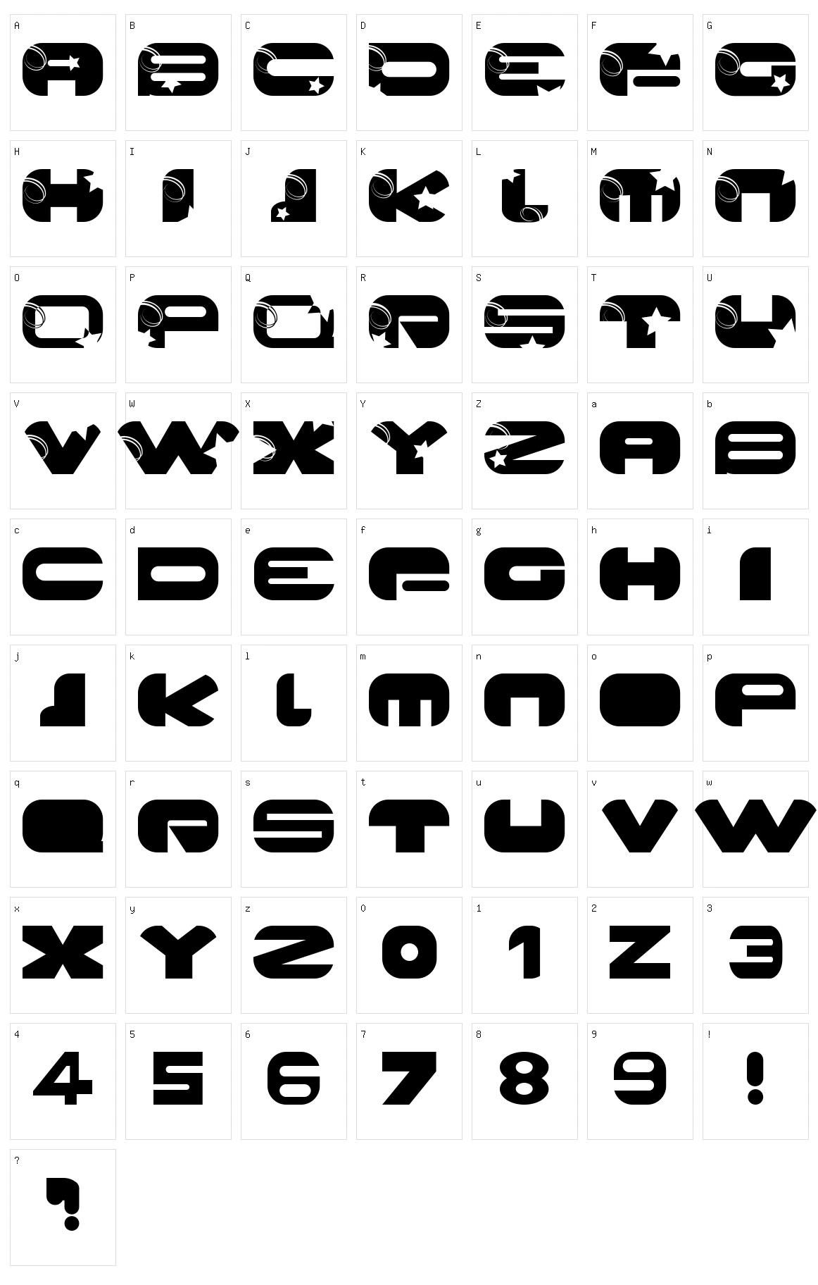 Galaxy Character Set