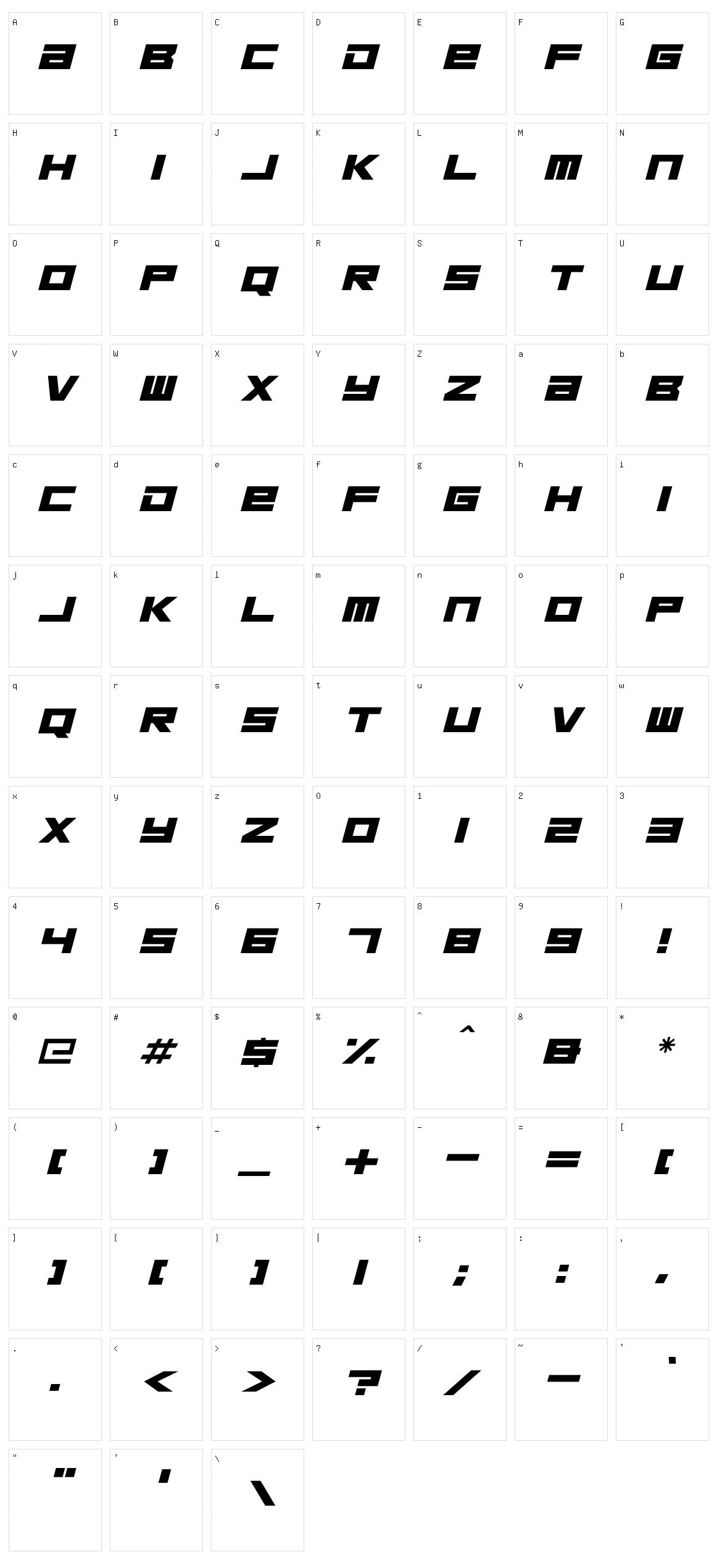 Game Playa Character Set