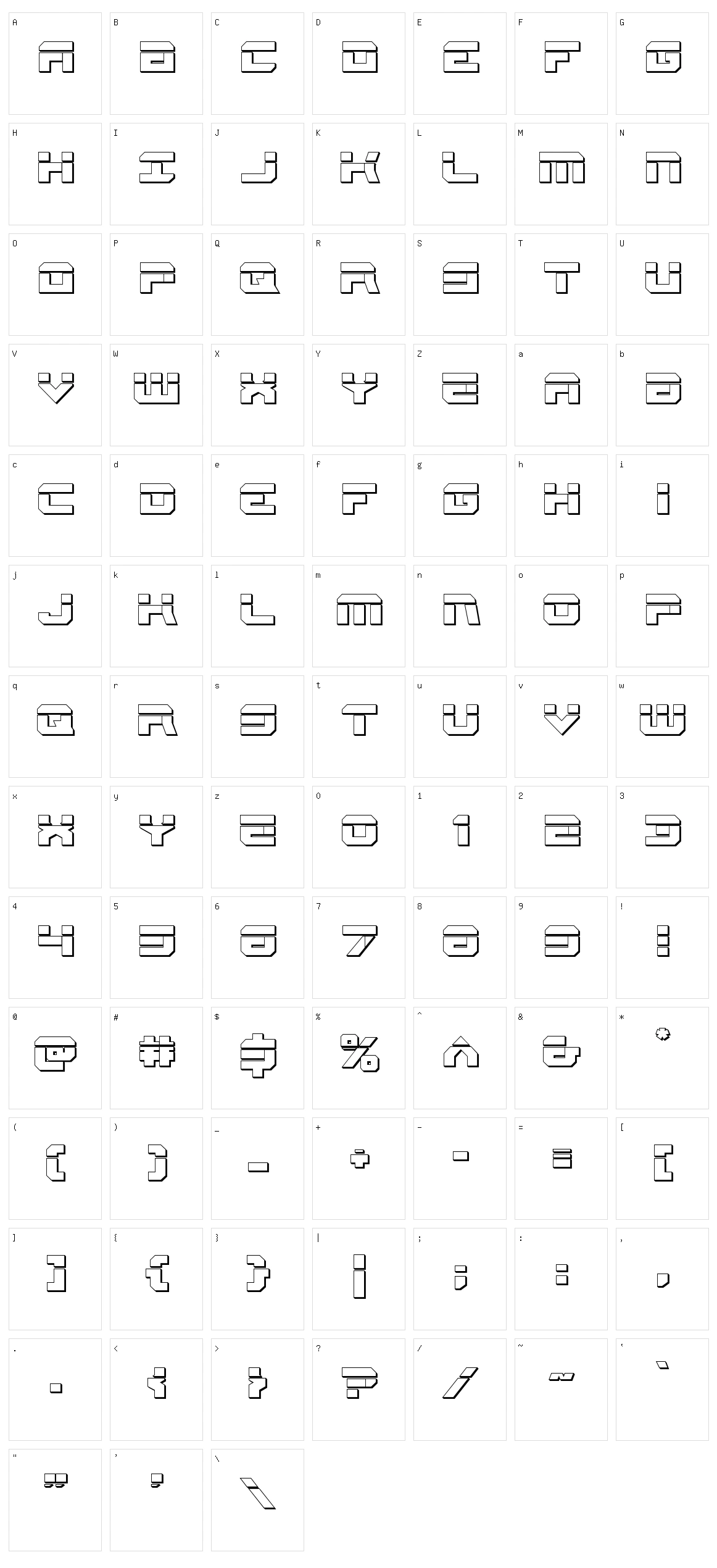 Gearhead Character Set