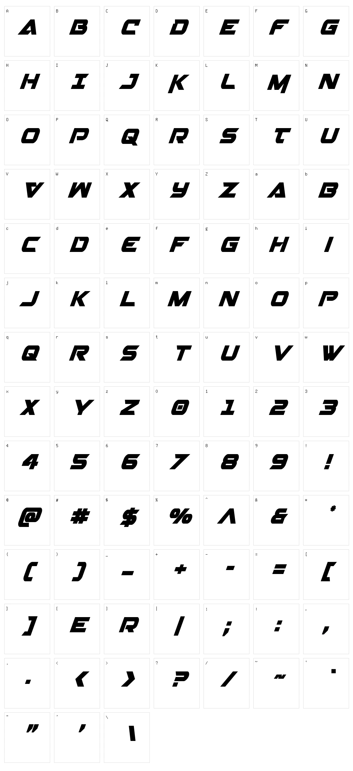 Gemina 2 Character Set