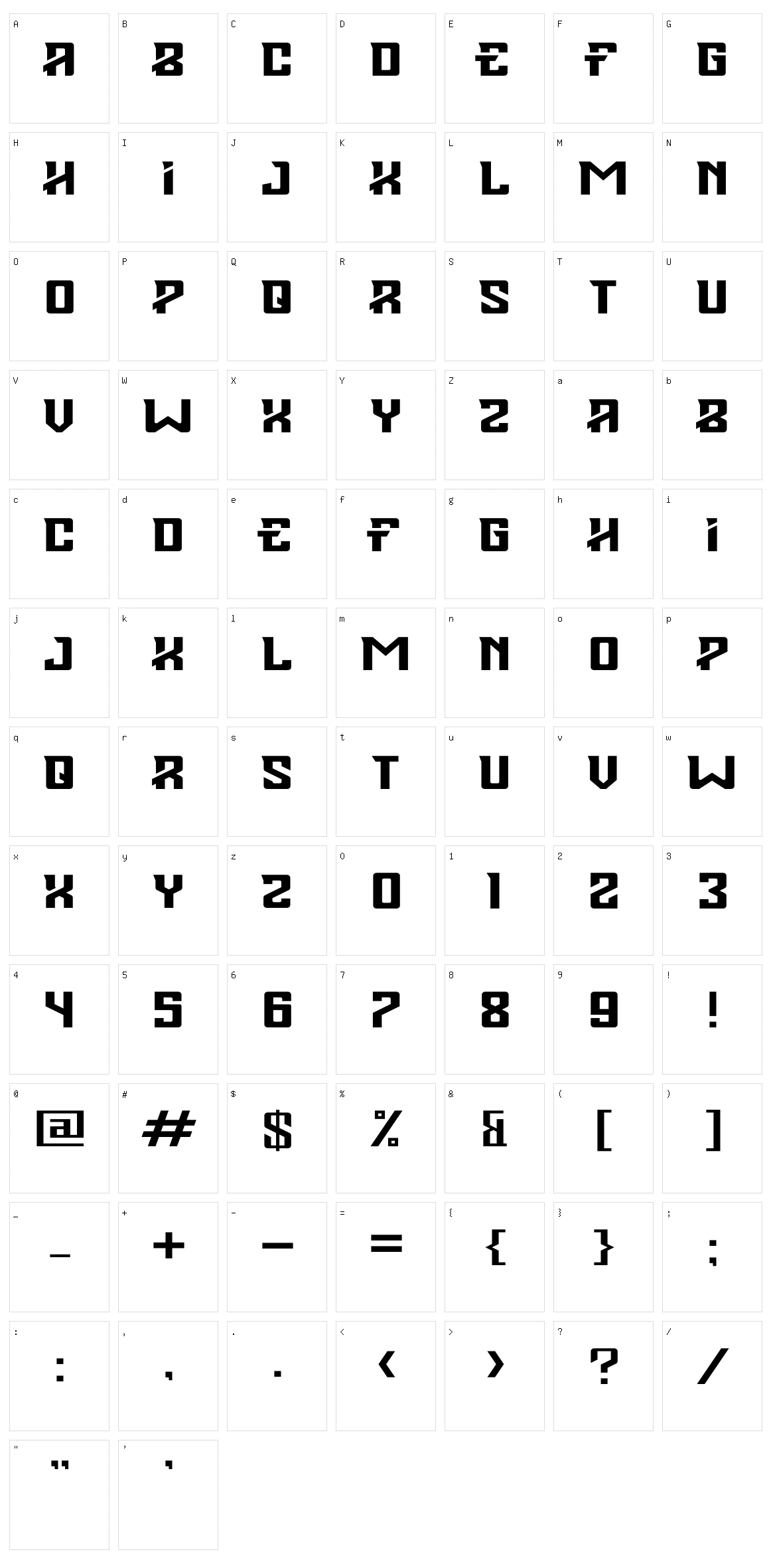 Genis Character Set