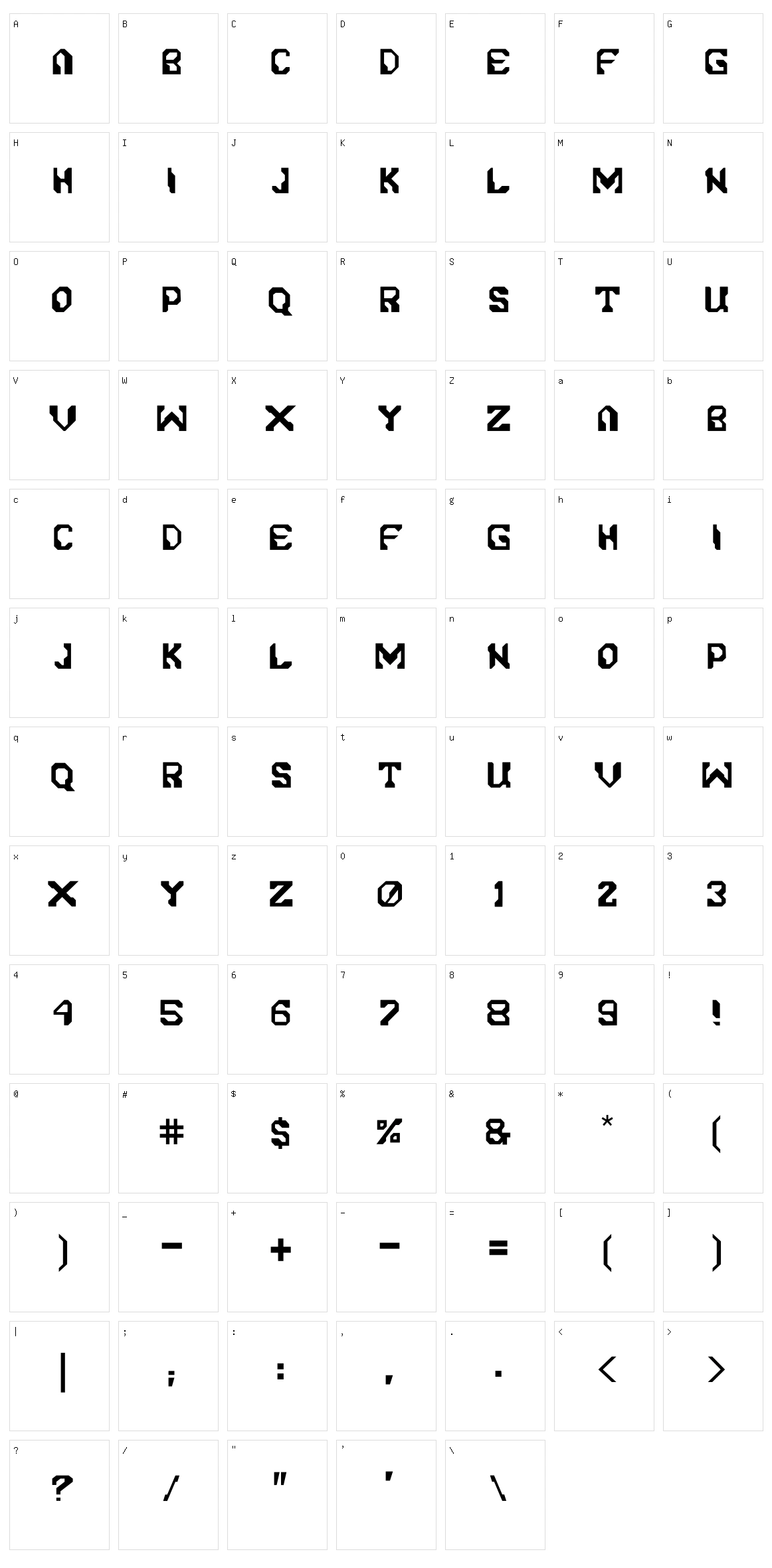 Genospace Character Set