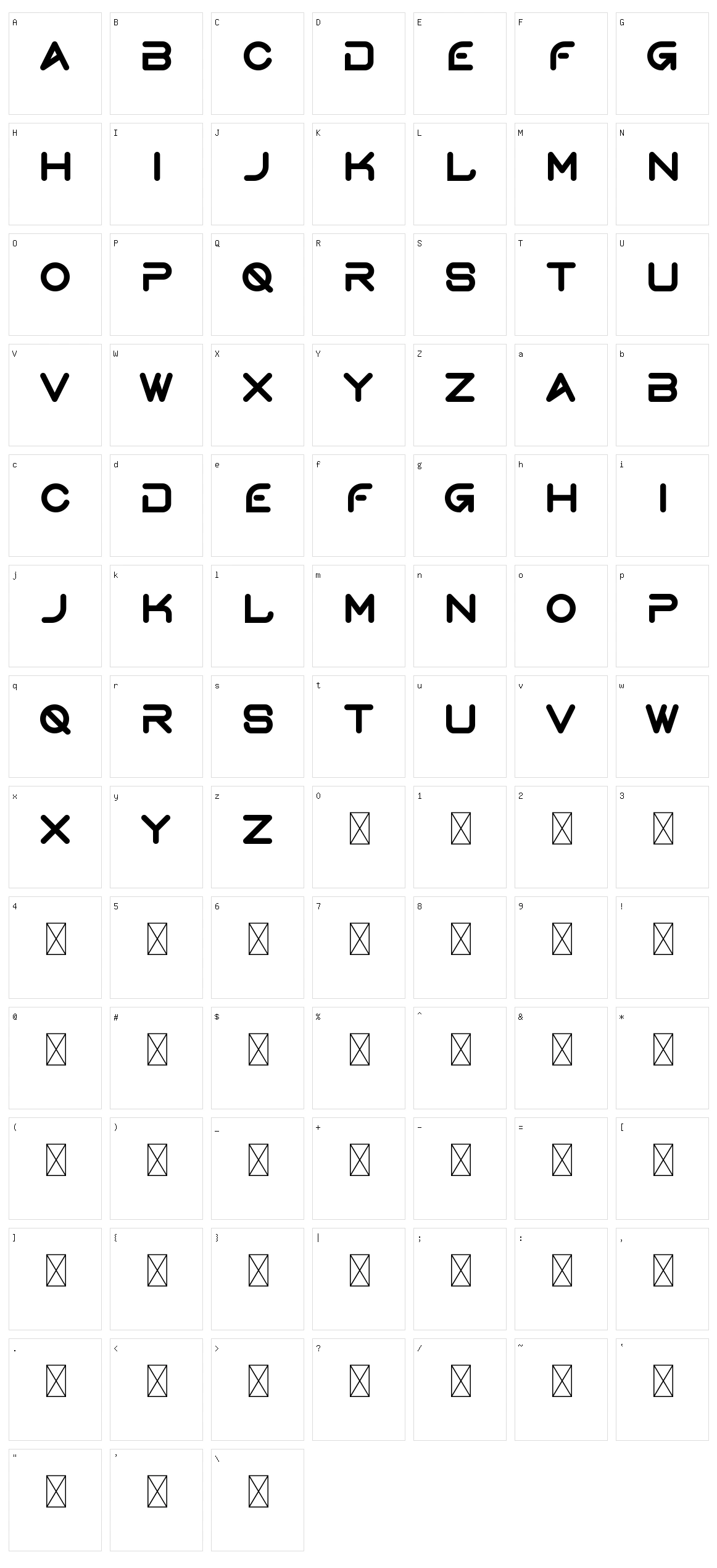 Gerth Character Set
