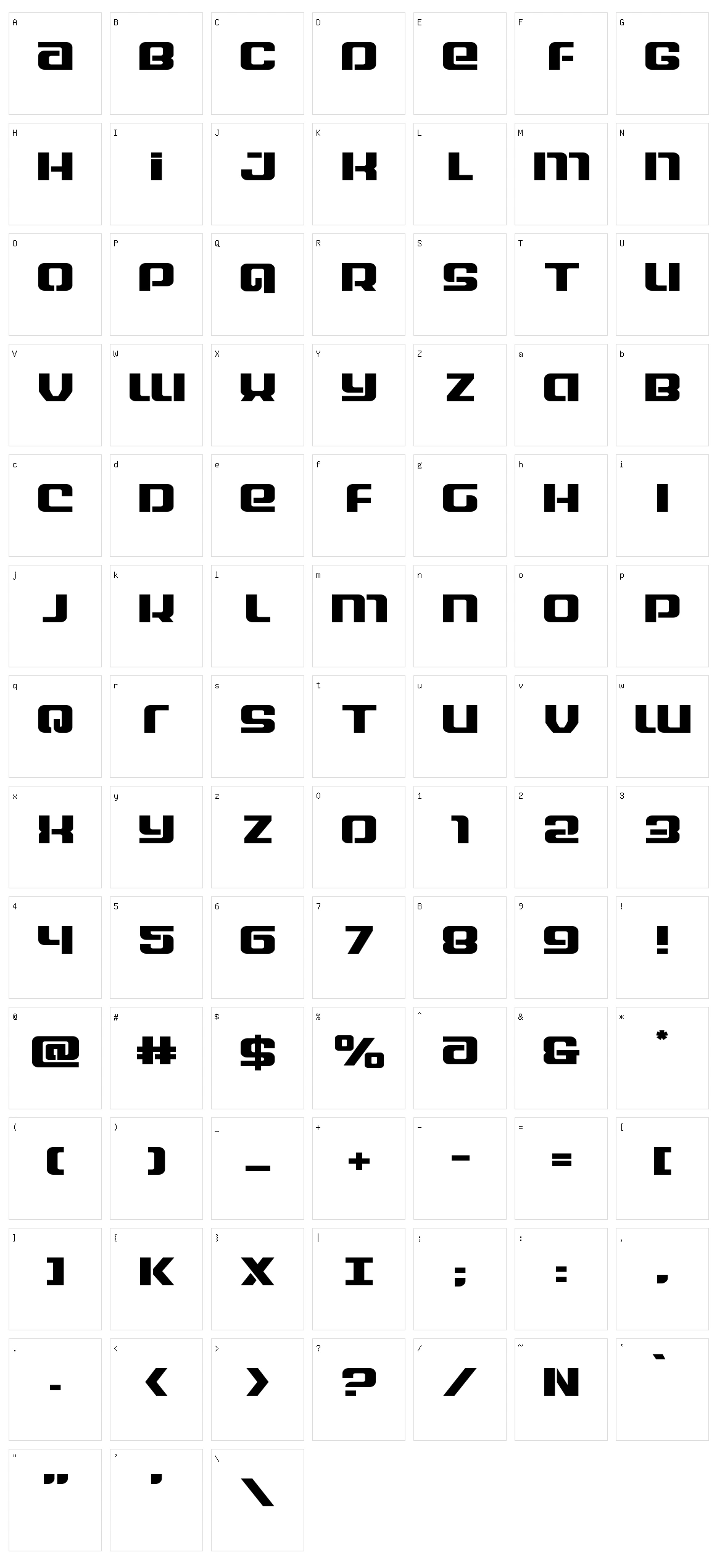 Globe Trekker Character Set