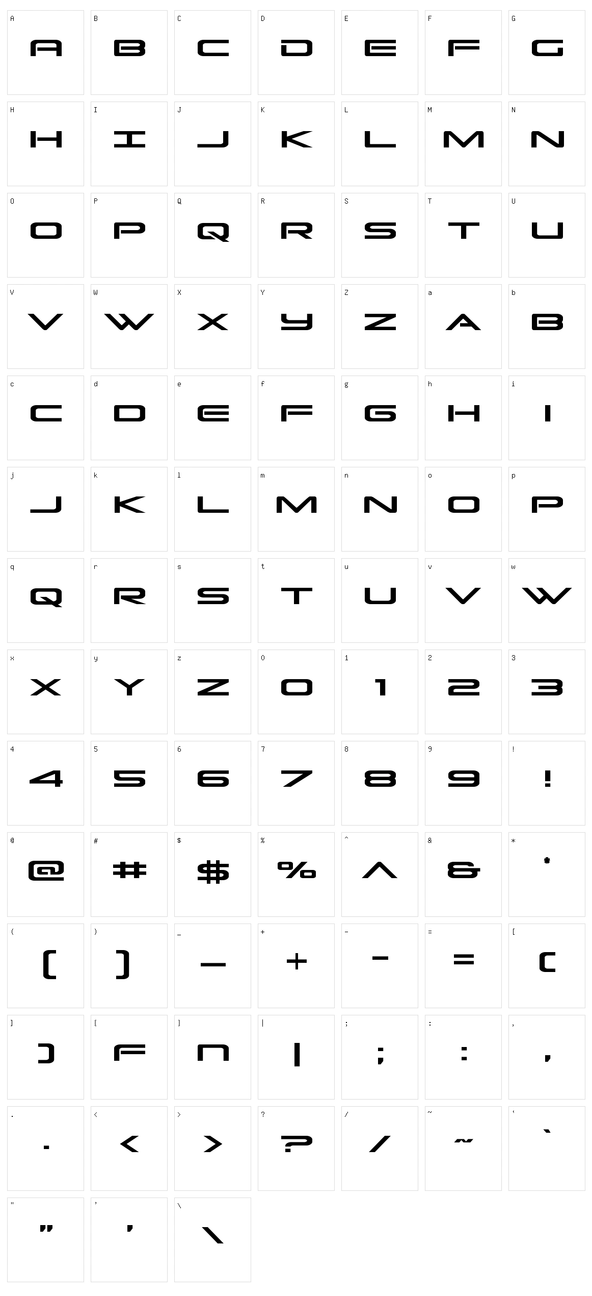 Grand Sport Character Set