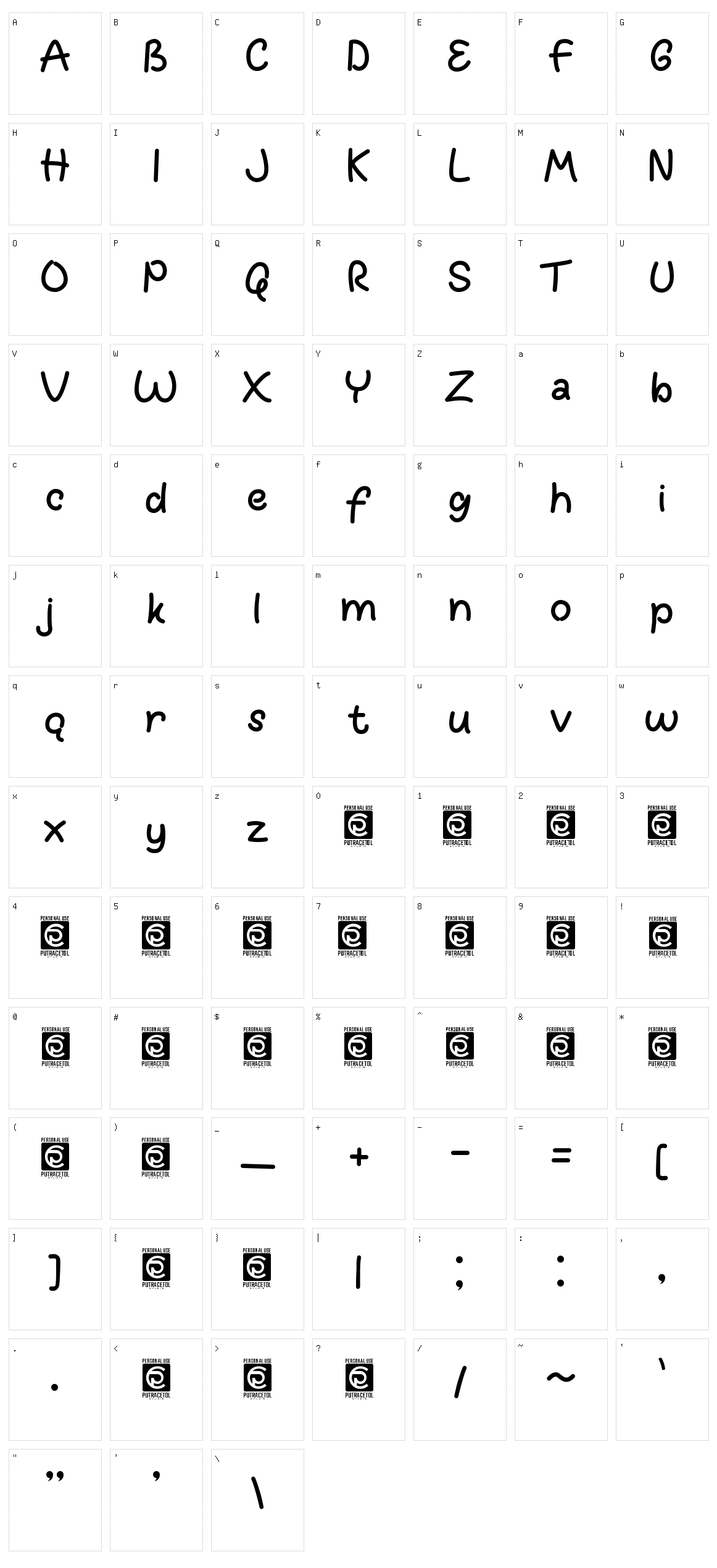 Funkids Character Set