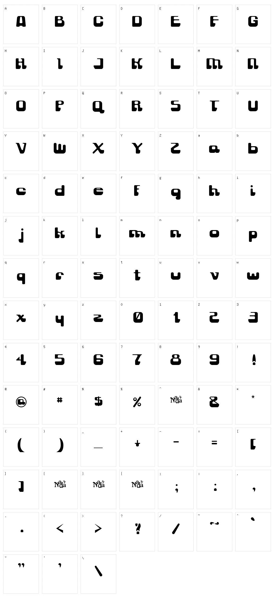 Gravity Sucks Character Set