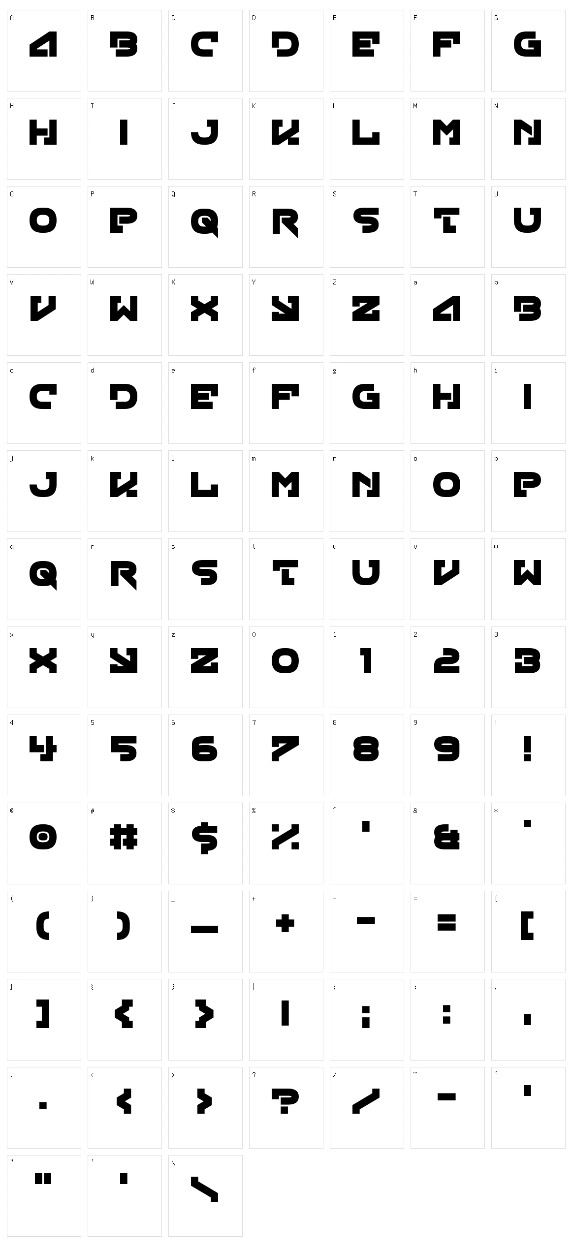 Green Strand Character Set