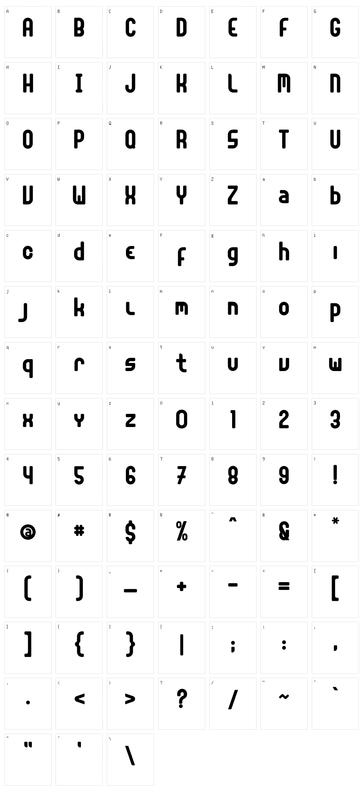 Guantum Character Set