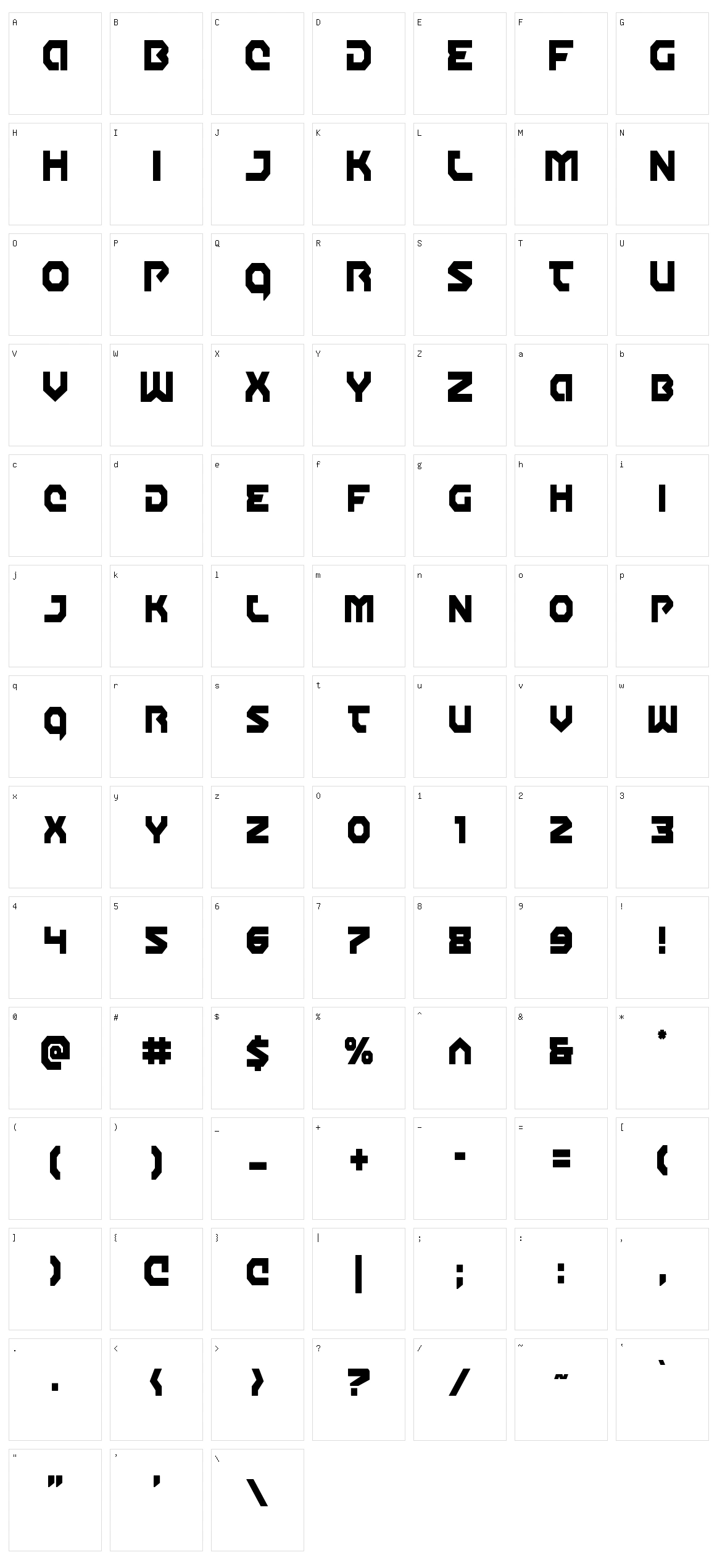 Gunner Storm Character Set