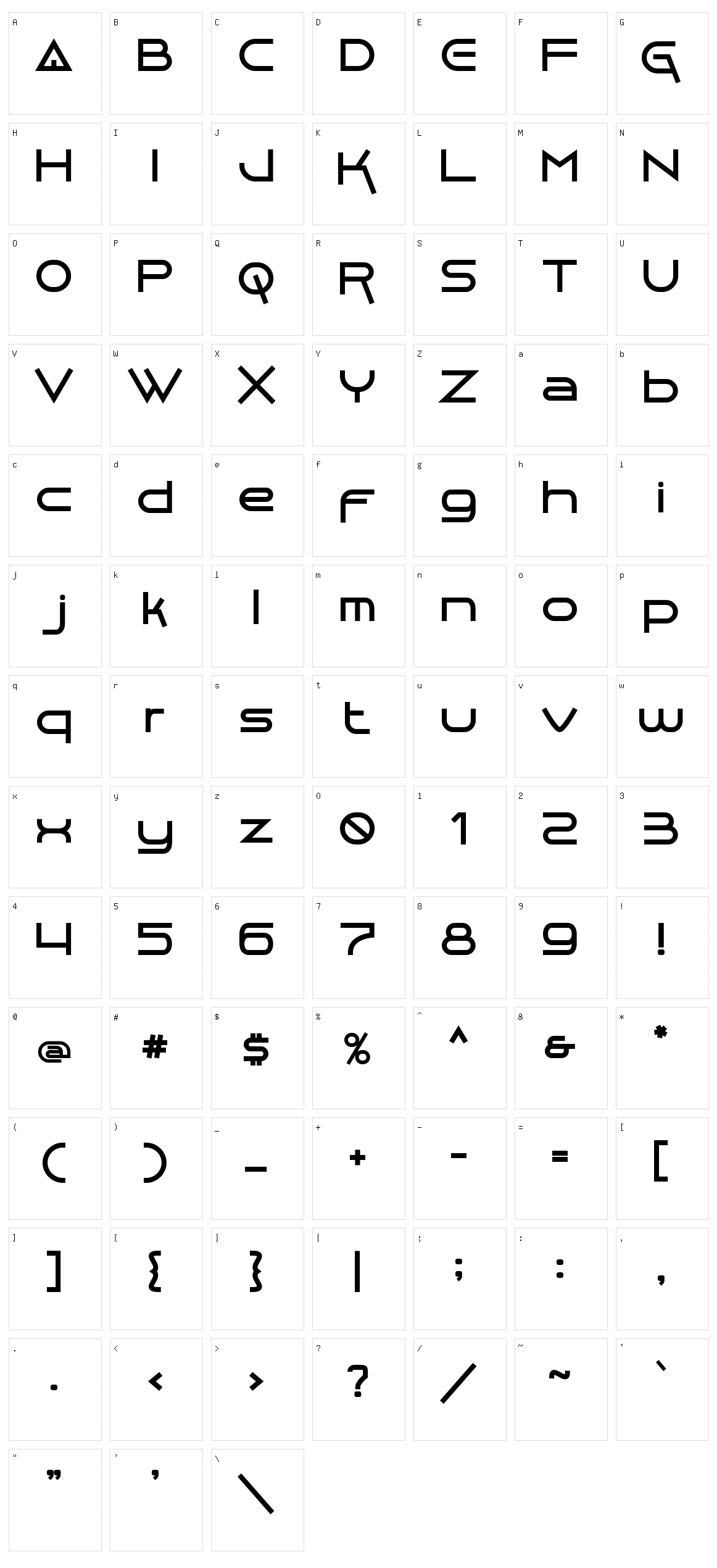 Gypsum Character Set