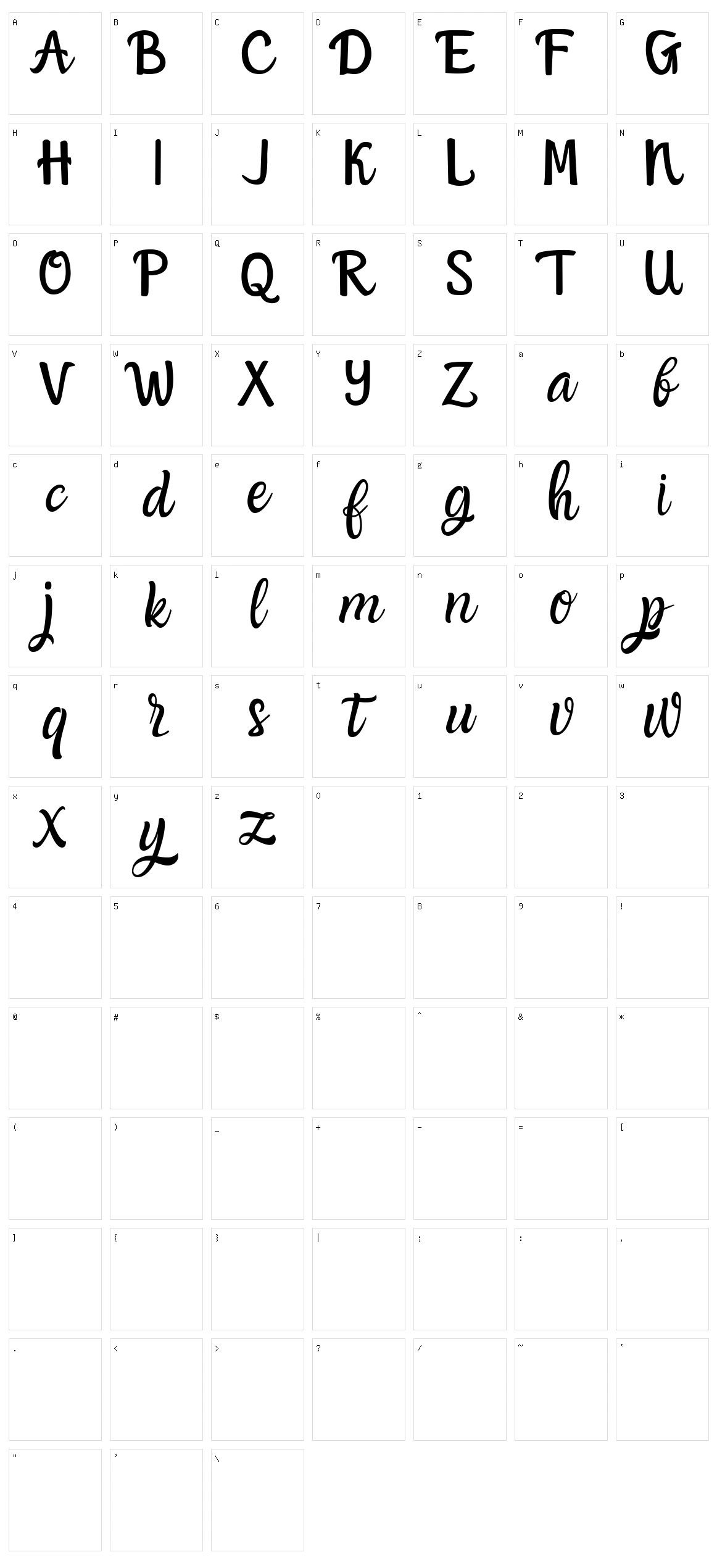 Amazone Character Set