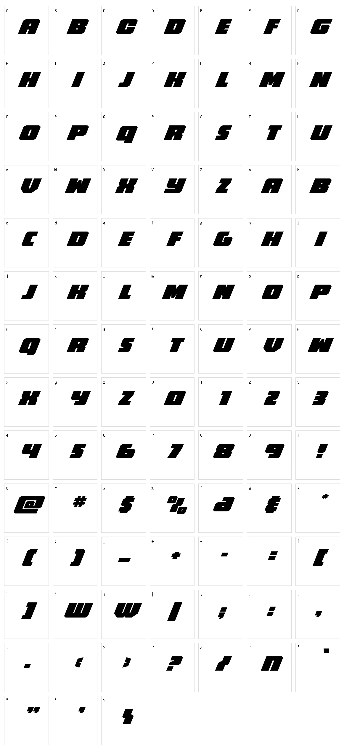 Hammer Scout Character Set