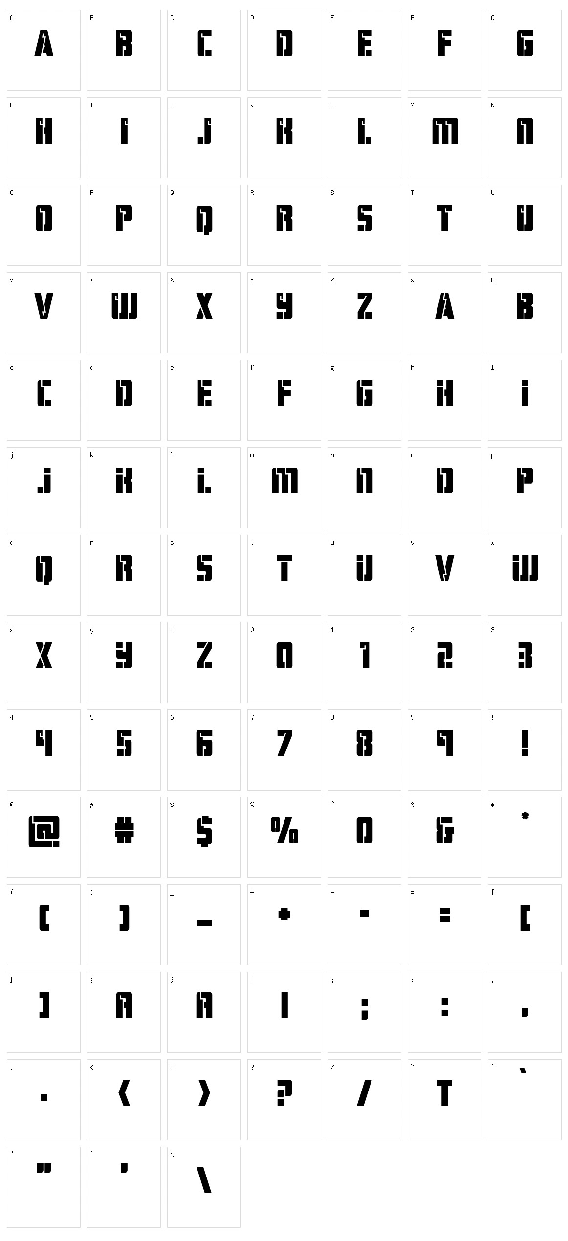 Hard Science Character Set