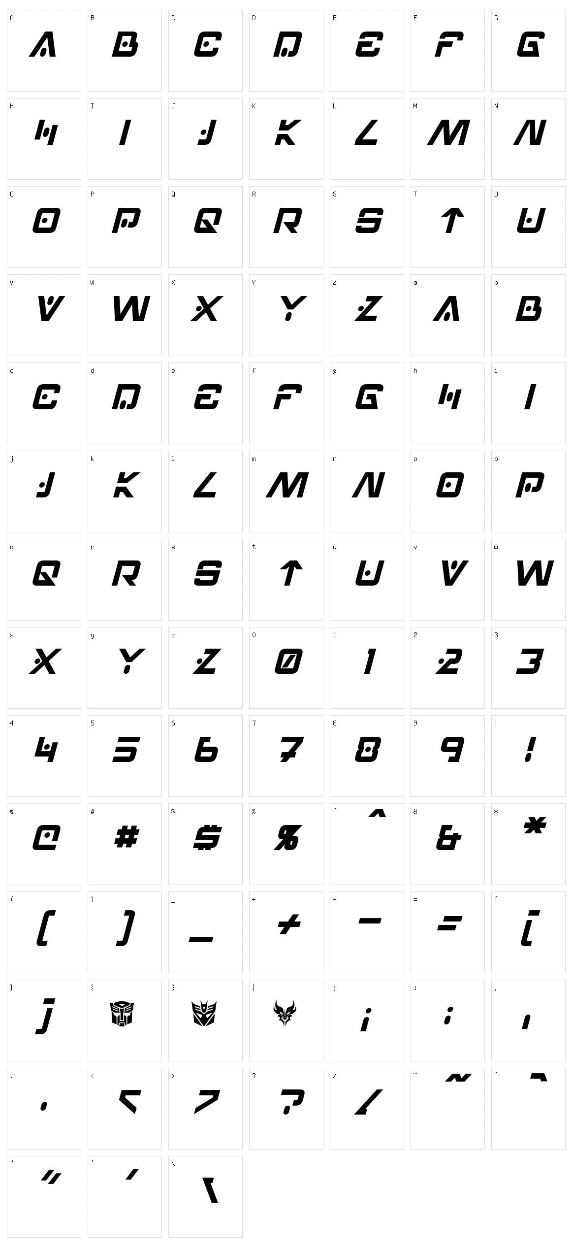 Hellpoint Character Set