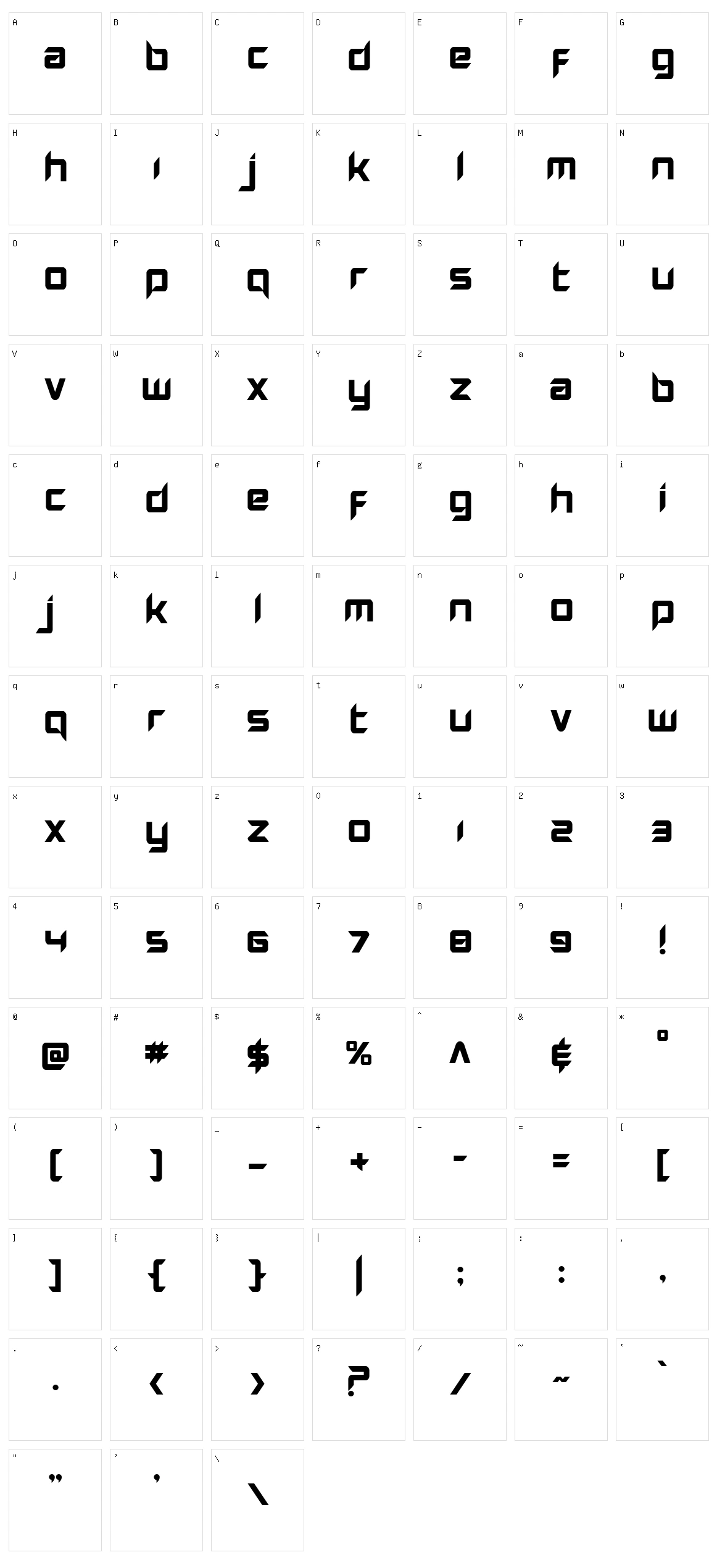 Hollow Point Character Set