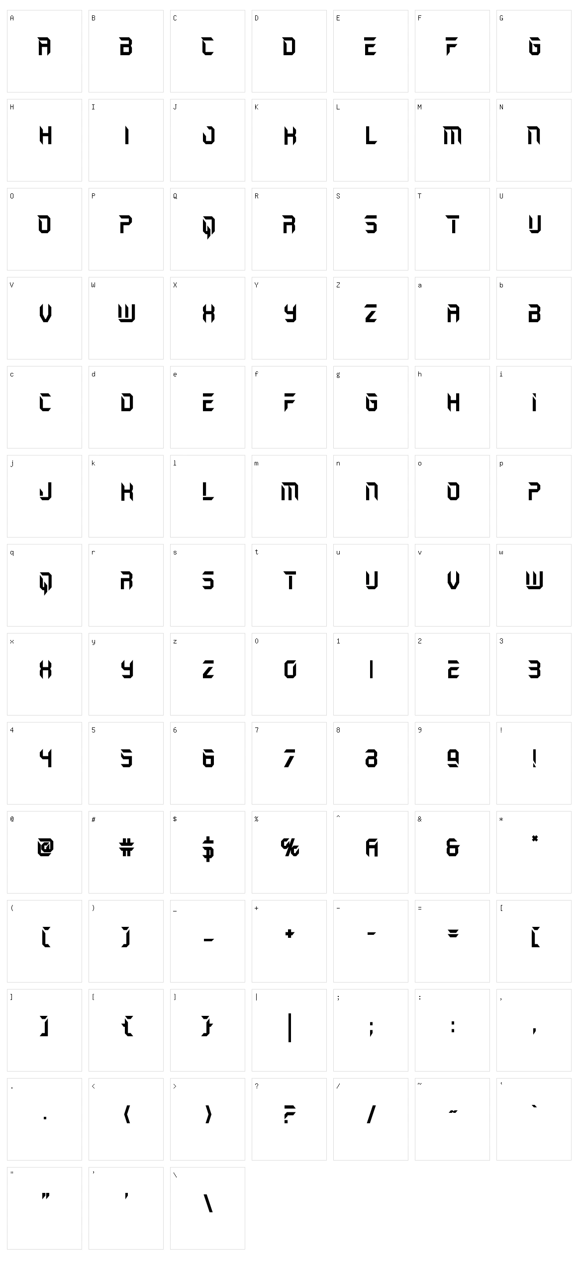 Holo-Jacket Character Set