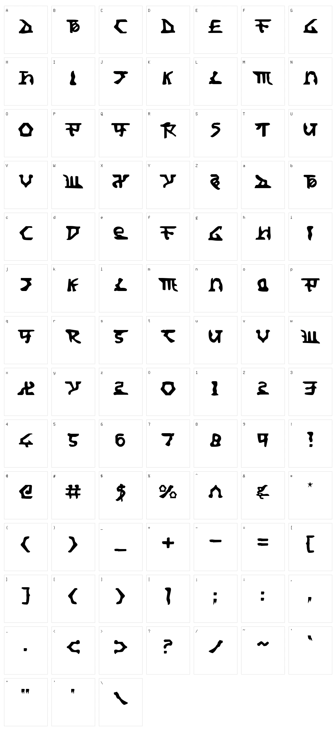 Homeworld Character Set