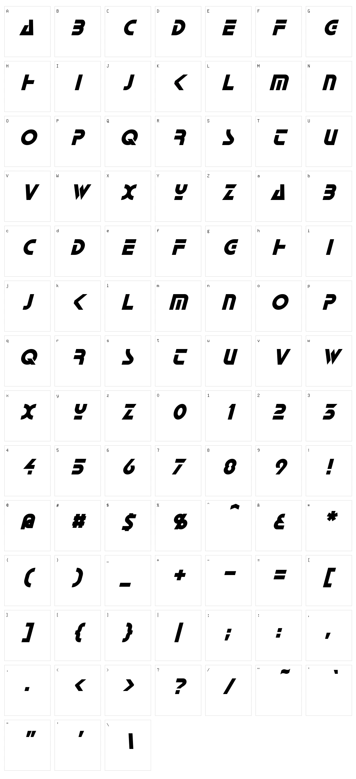 Horizon Character Set