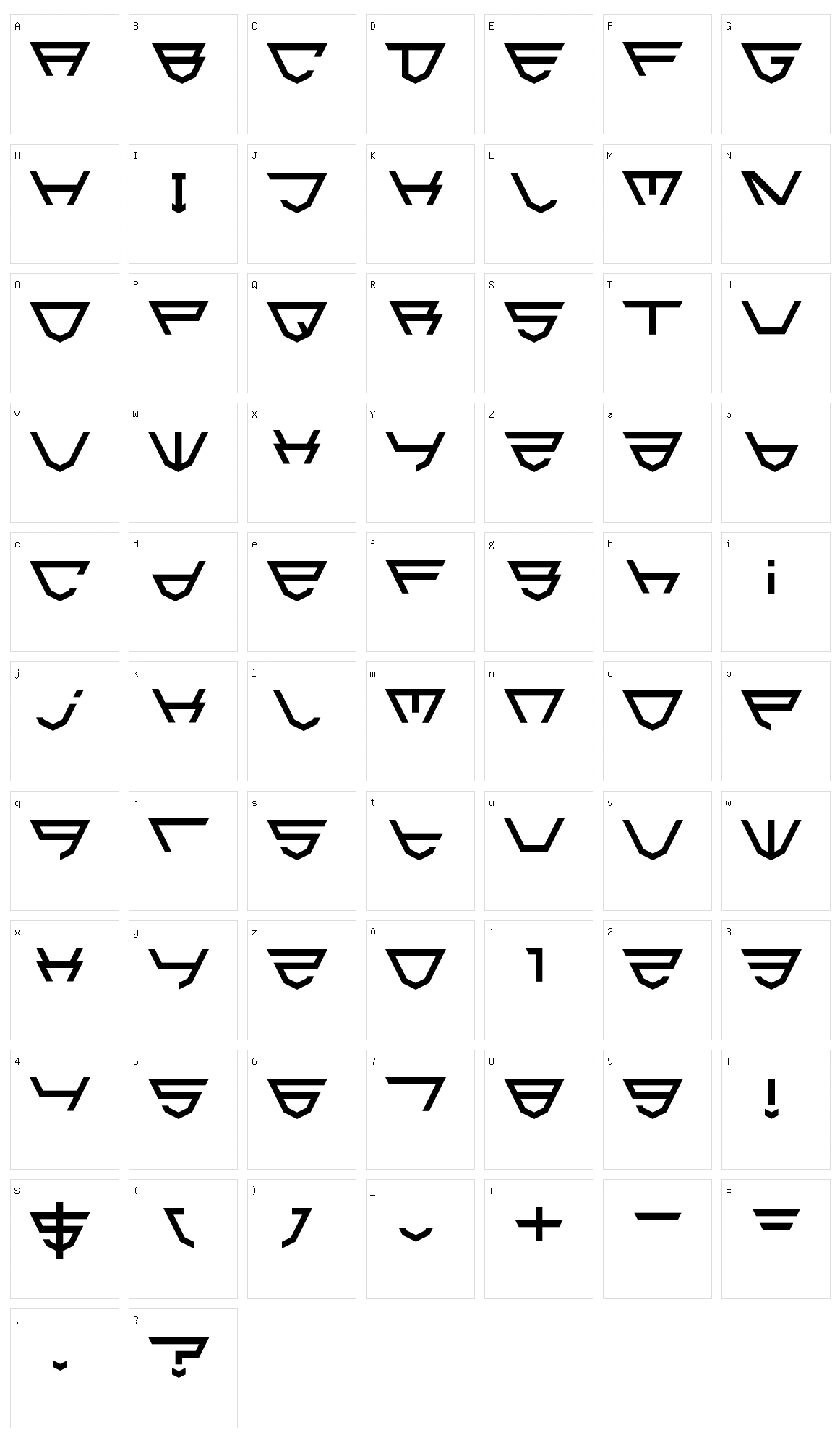 HTML5 Shield Character Set