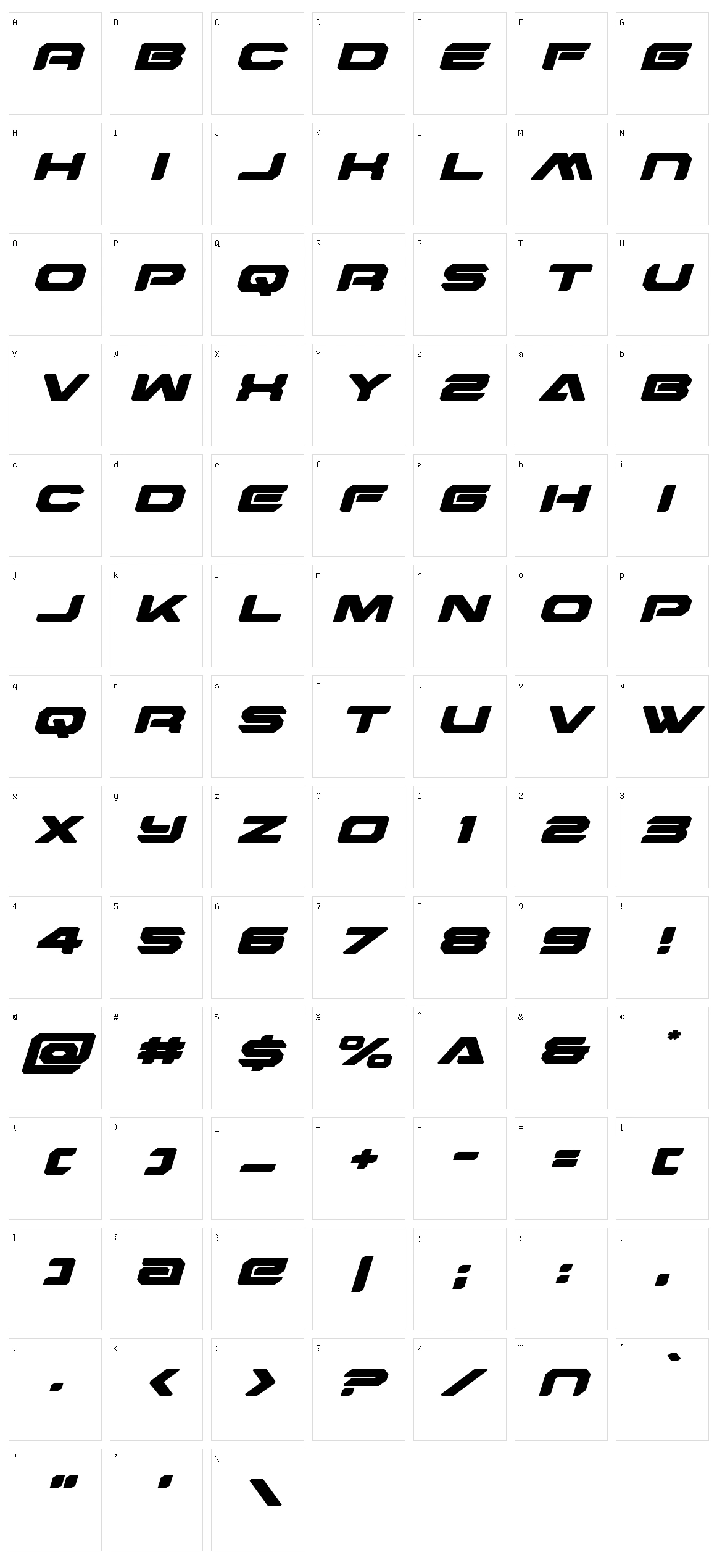 Hyper Vyper Character Set