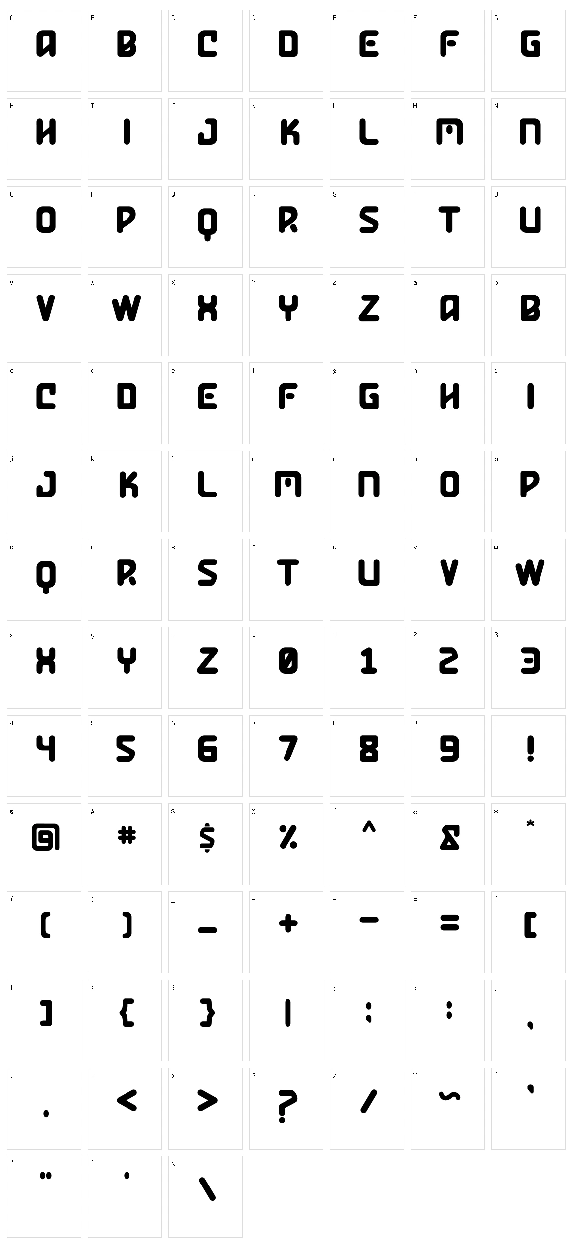 Hyperloop Character Set