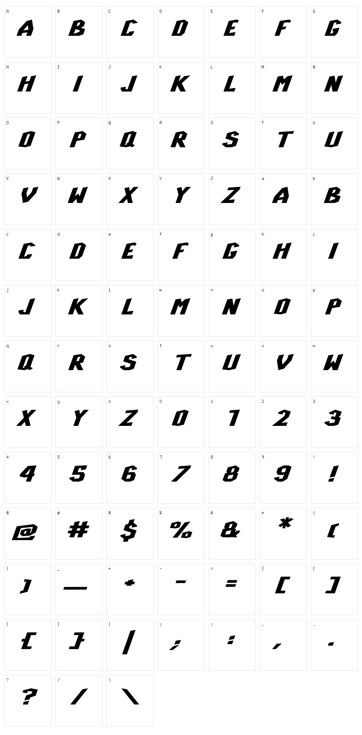 HyperTurfu Character Set