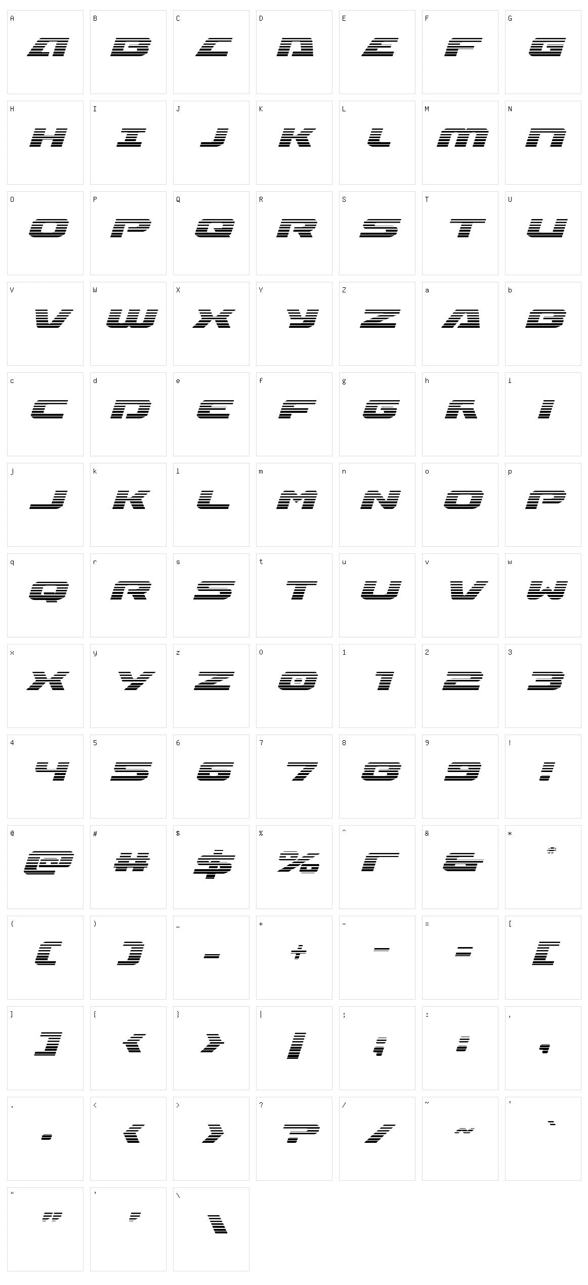 Iapetus Character Set