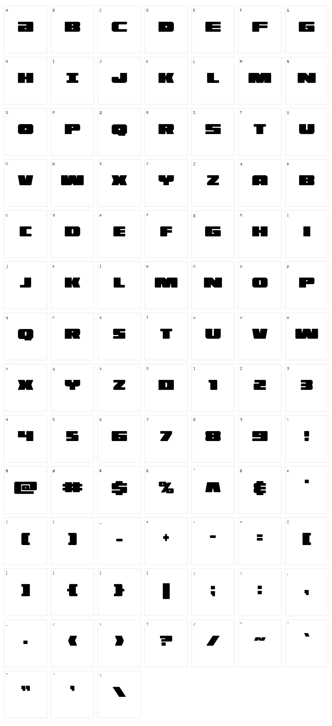 Illumino Character Set