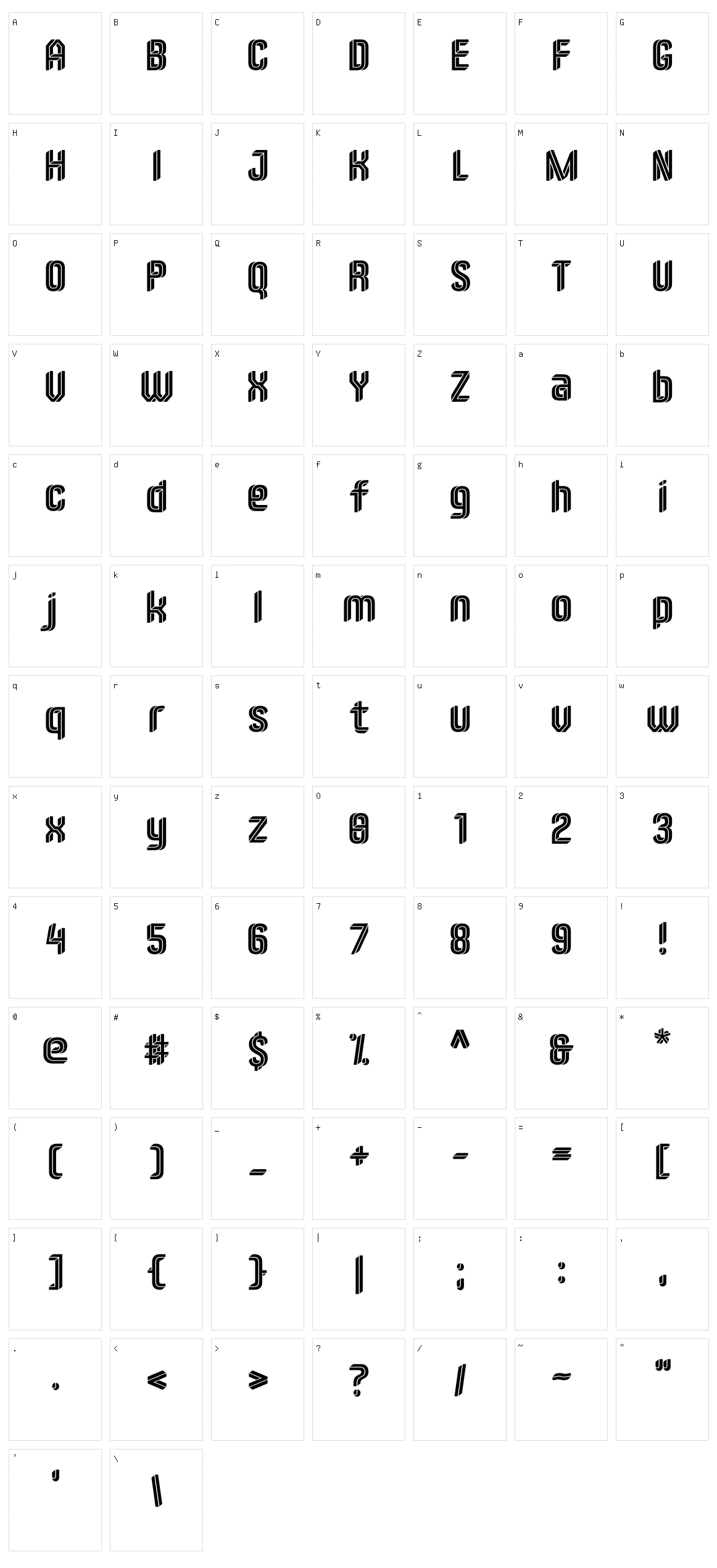 Imposible Character Set