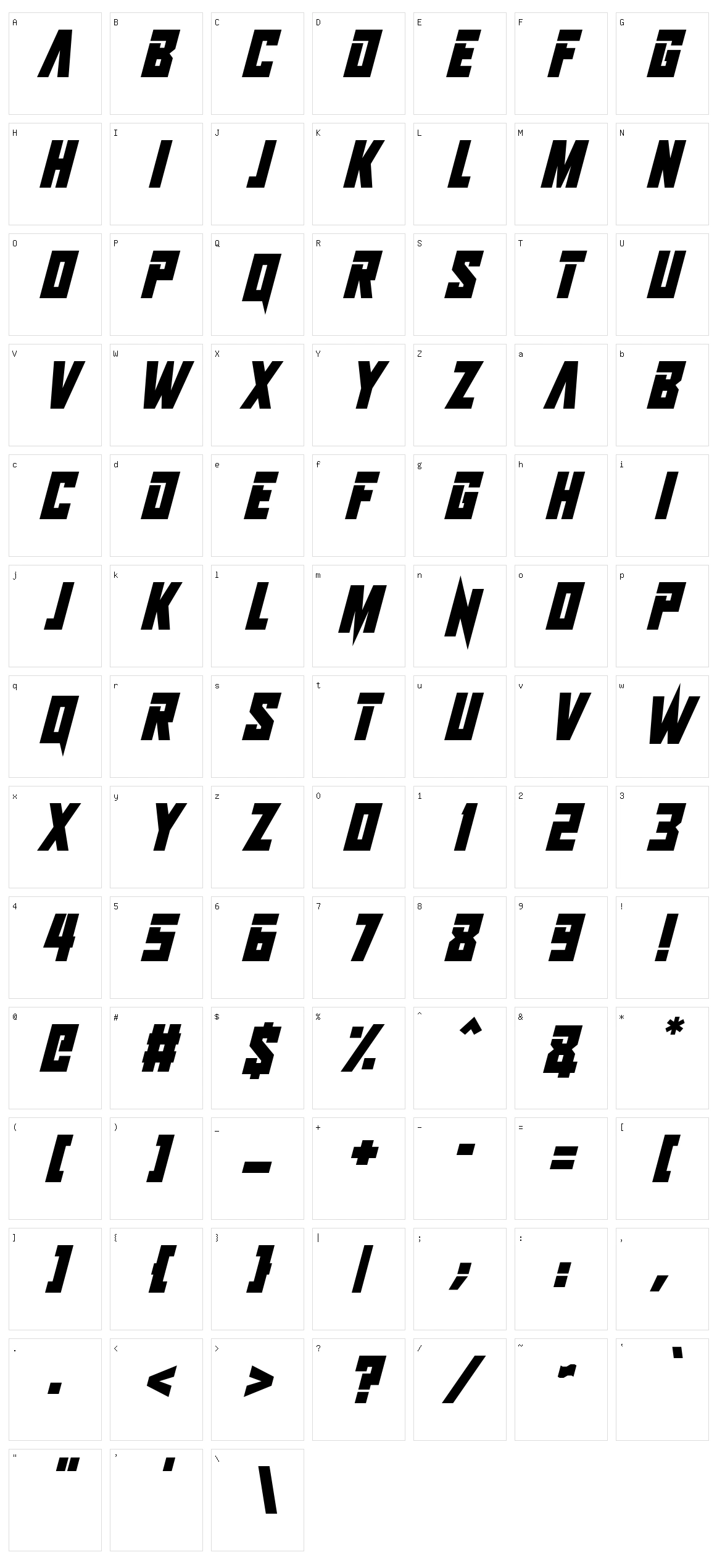 Infinite Darkness Character Set