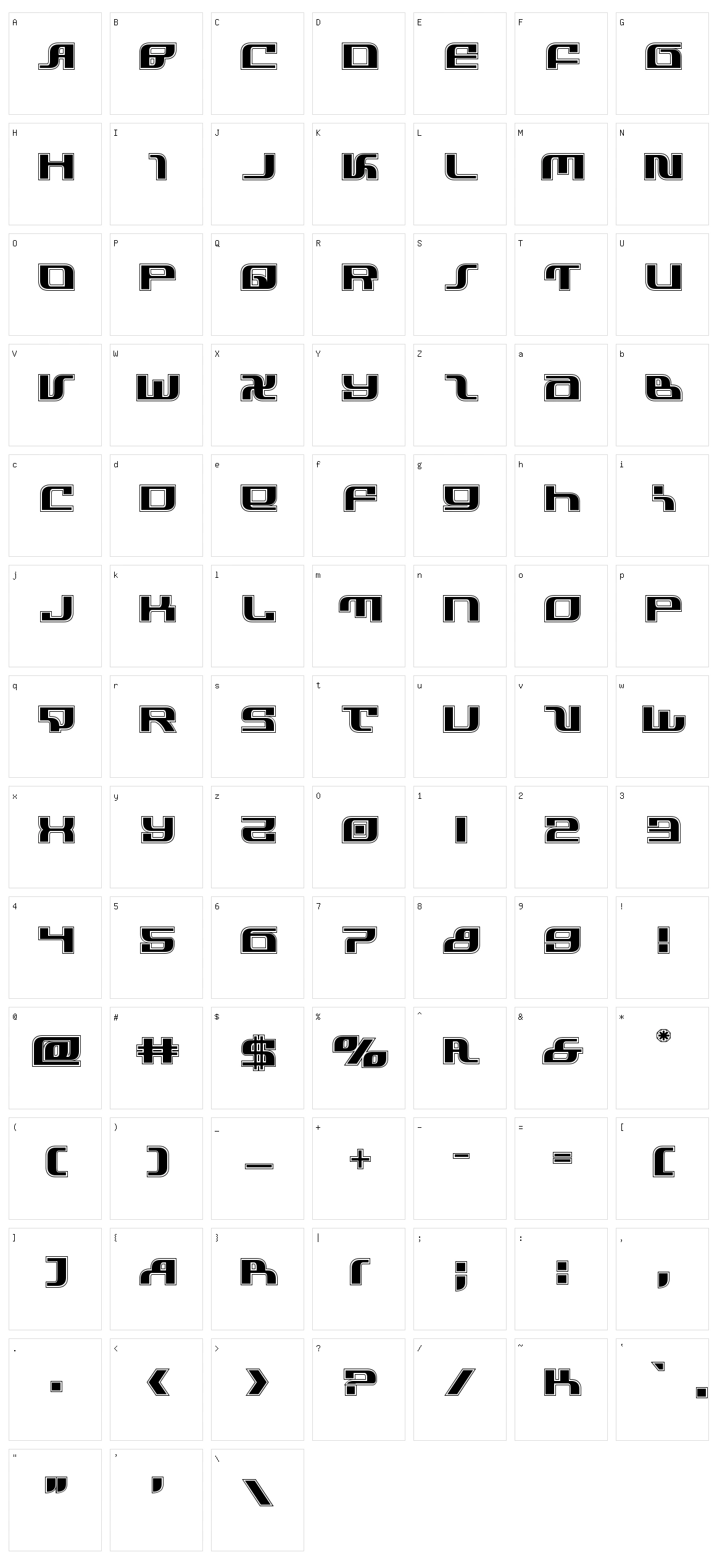 Infinity Formula Character Set