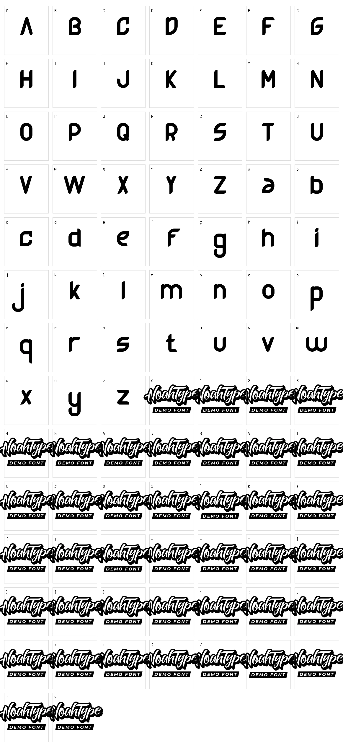 Inspace Character Set