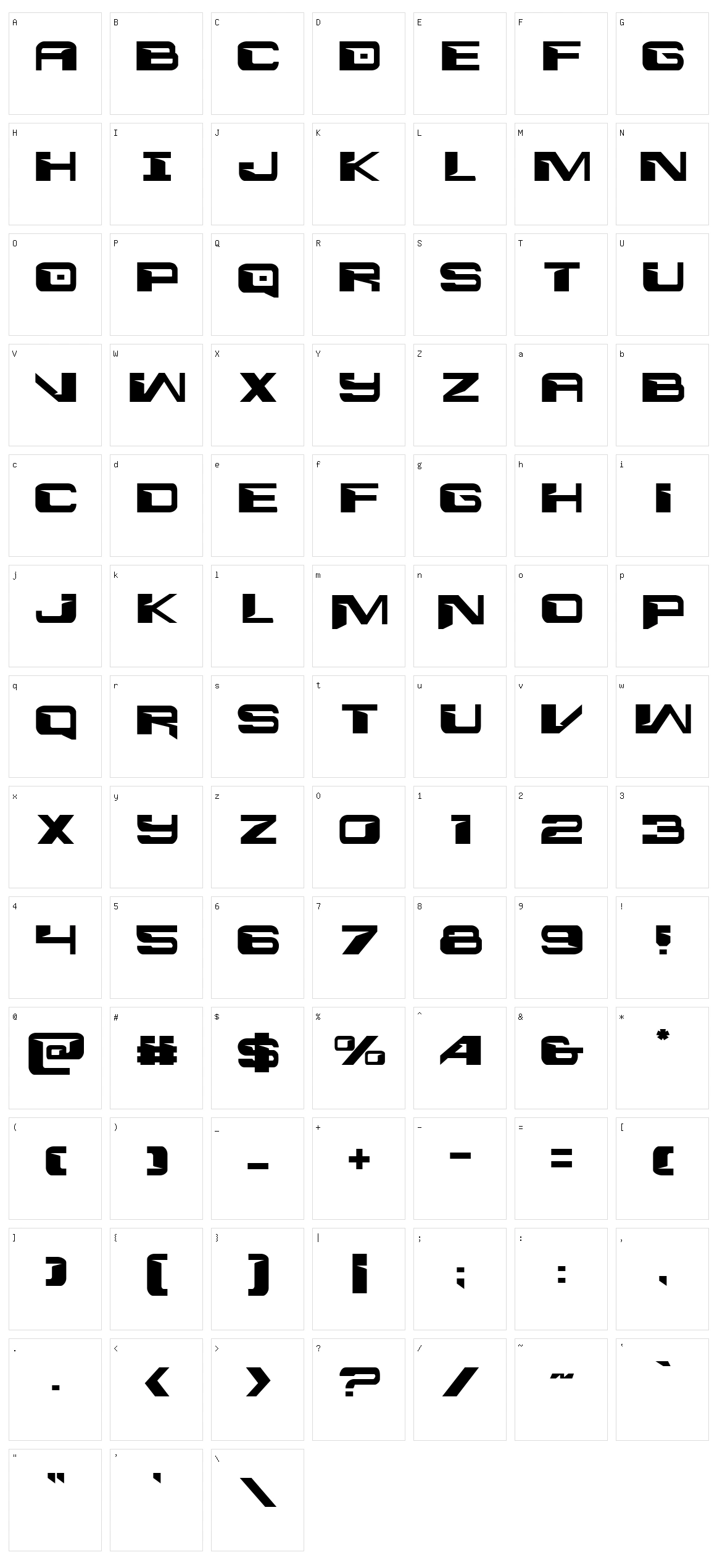 Interdiction Character Set