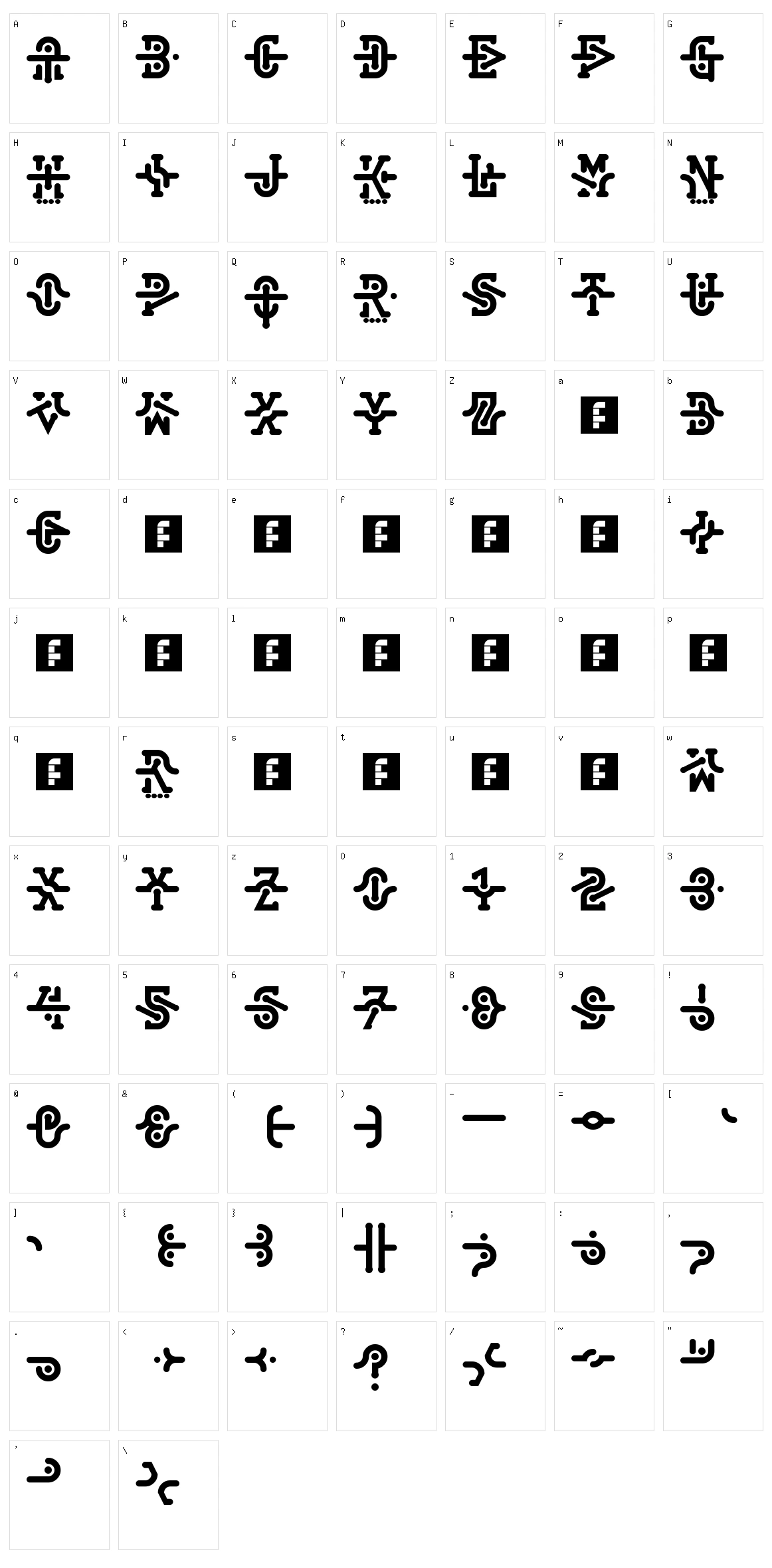 Interlock Character Set