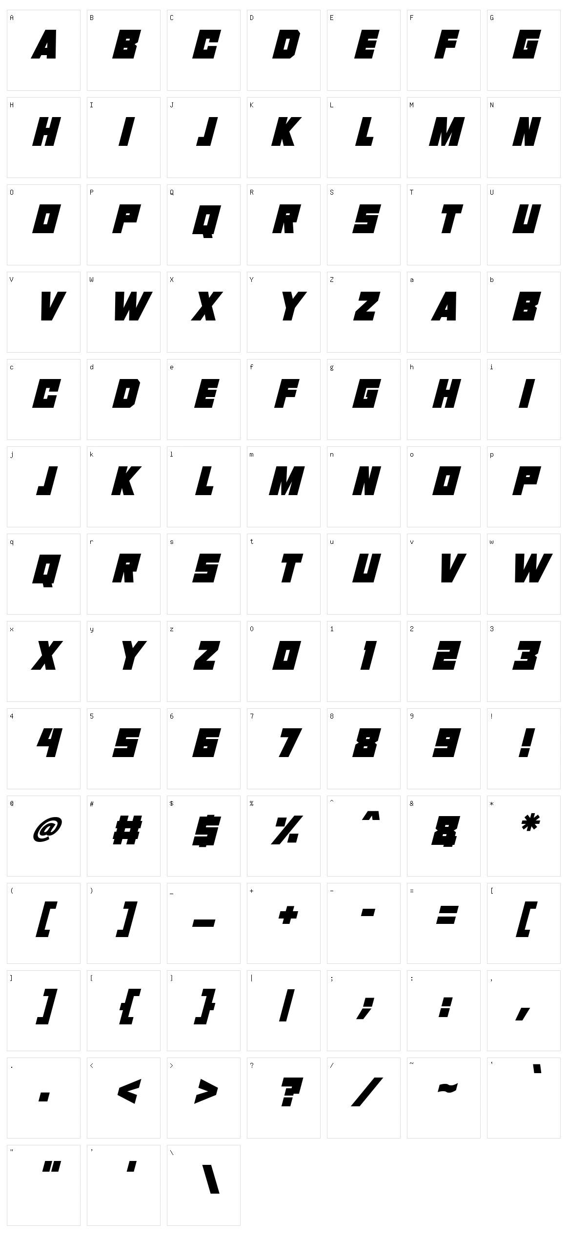 Invasion 2028 Character Set